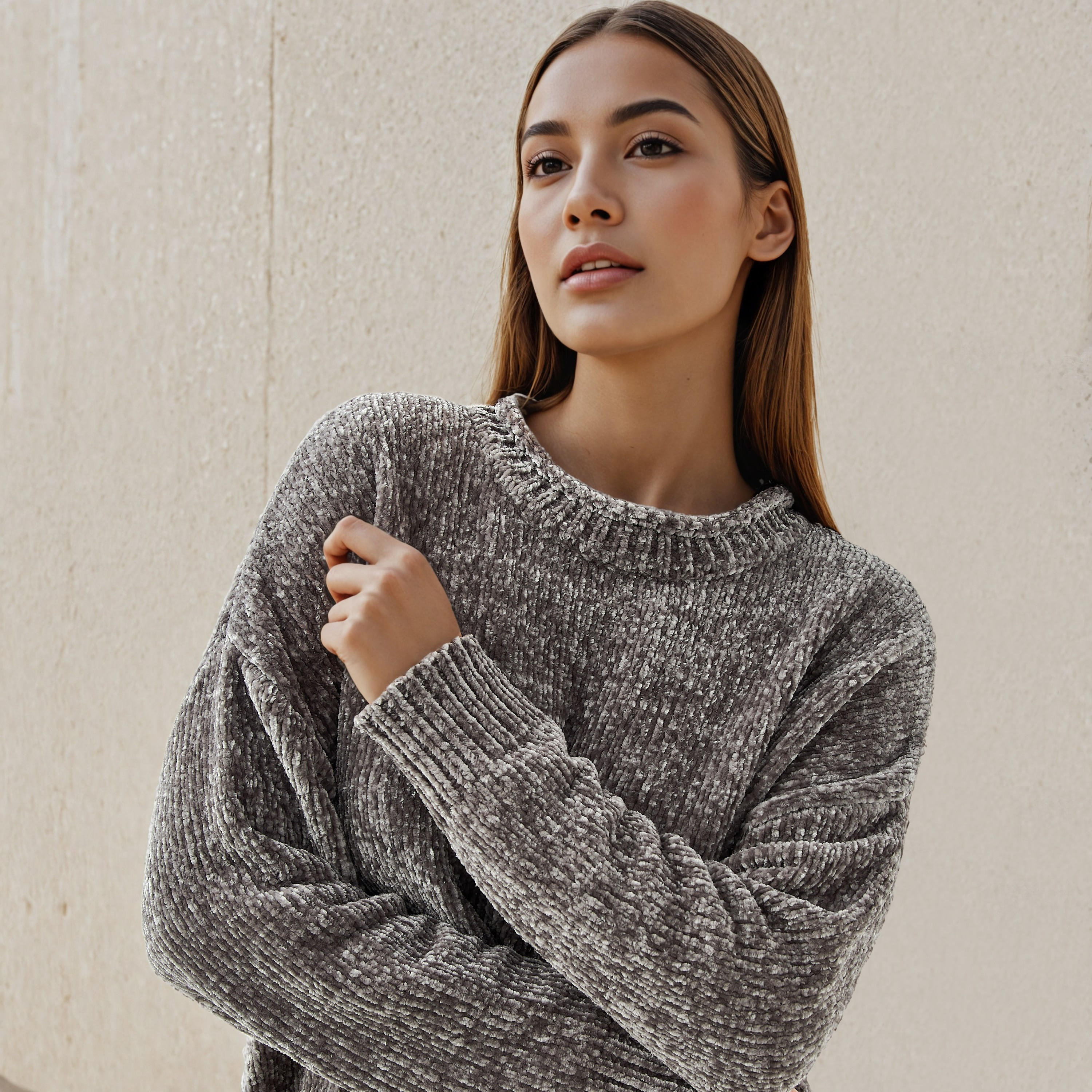 Textured Drop Shoulder Chanille Sweater-women-clothing-cardigansandjumpers-jumpers-image-5