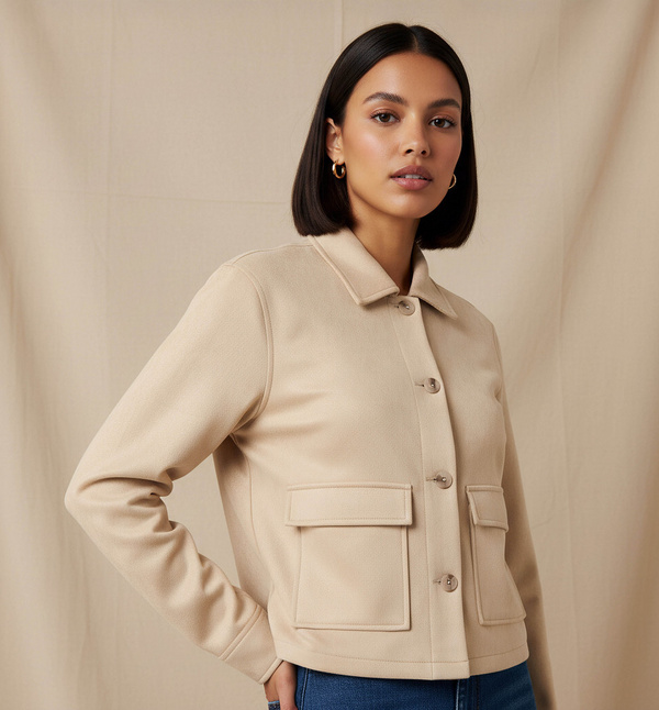 Shop Regular Shacket with Pockets Online | Splash Saudi