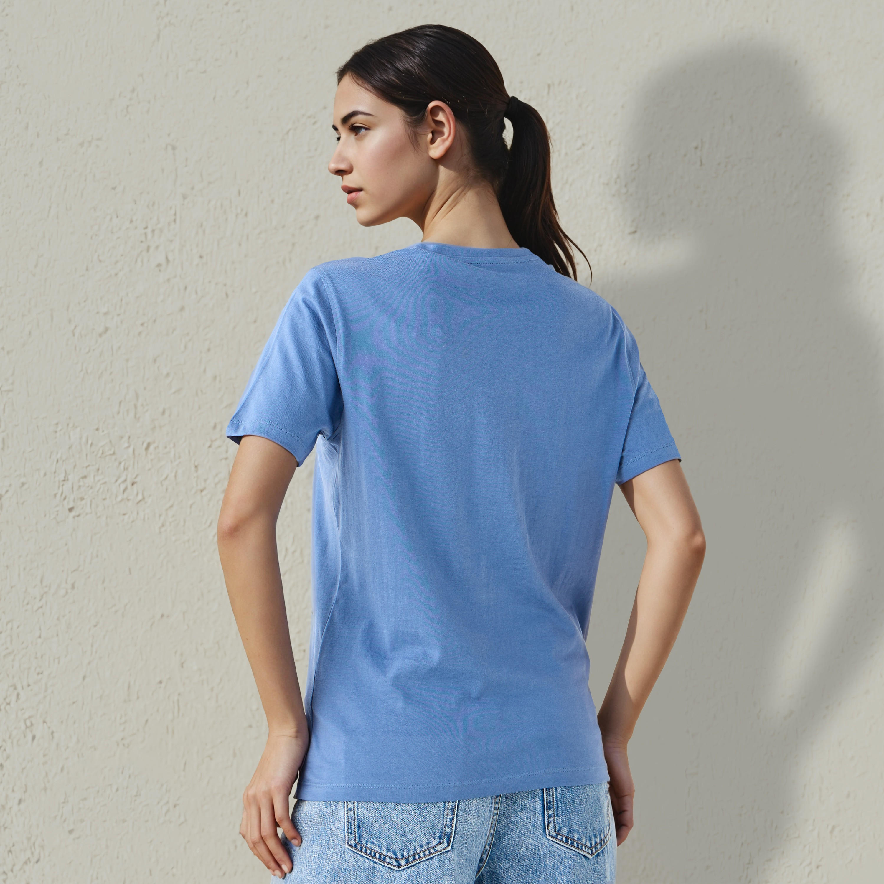 T-shirt Regular Fit with Slogan Print Cotton-women-clothing-tshirts-image-3