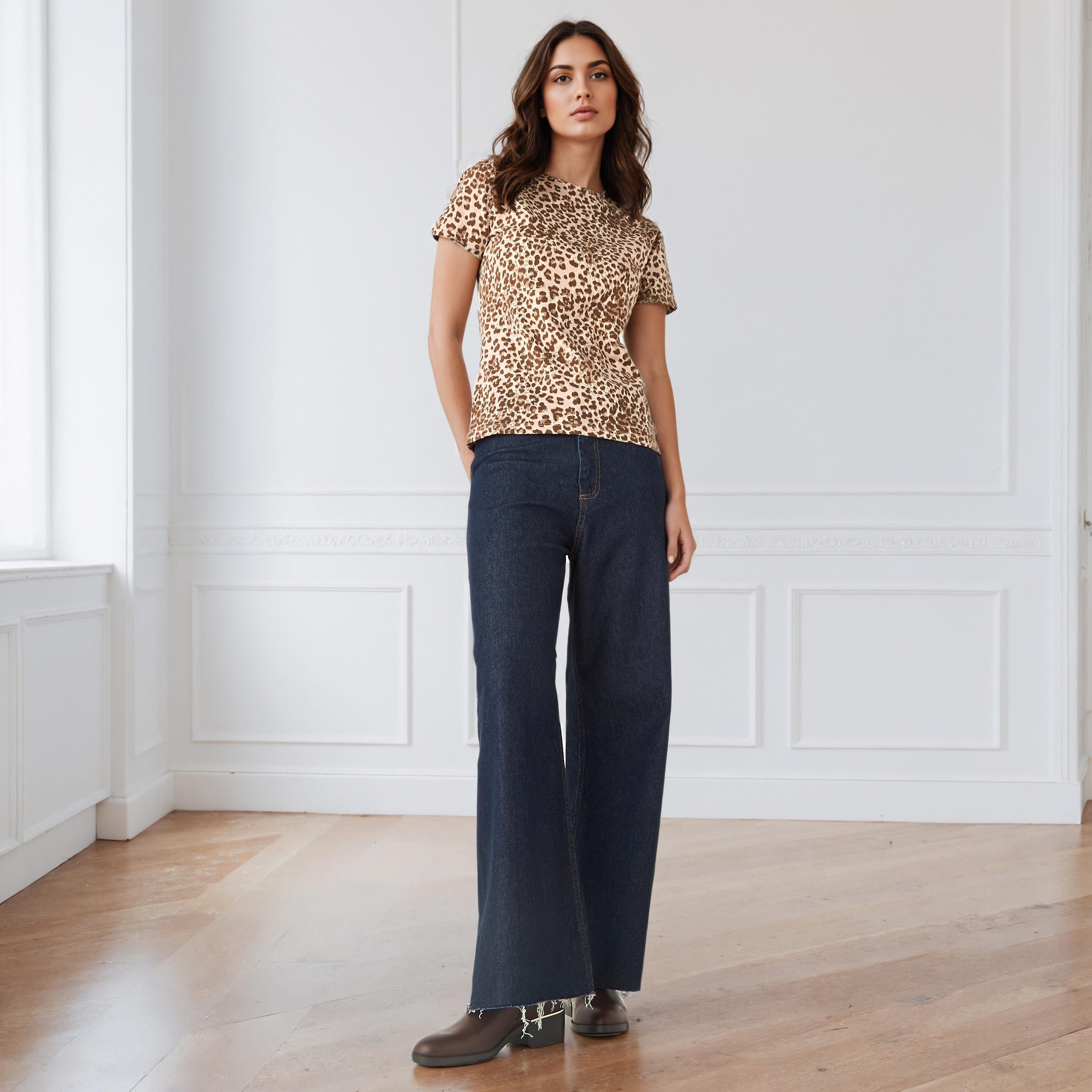تيشيرت بياقة ضيقة وطبعات-women-clothing-tshirts-image-4
