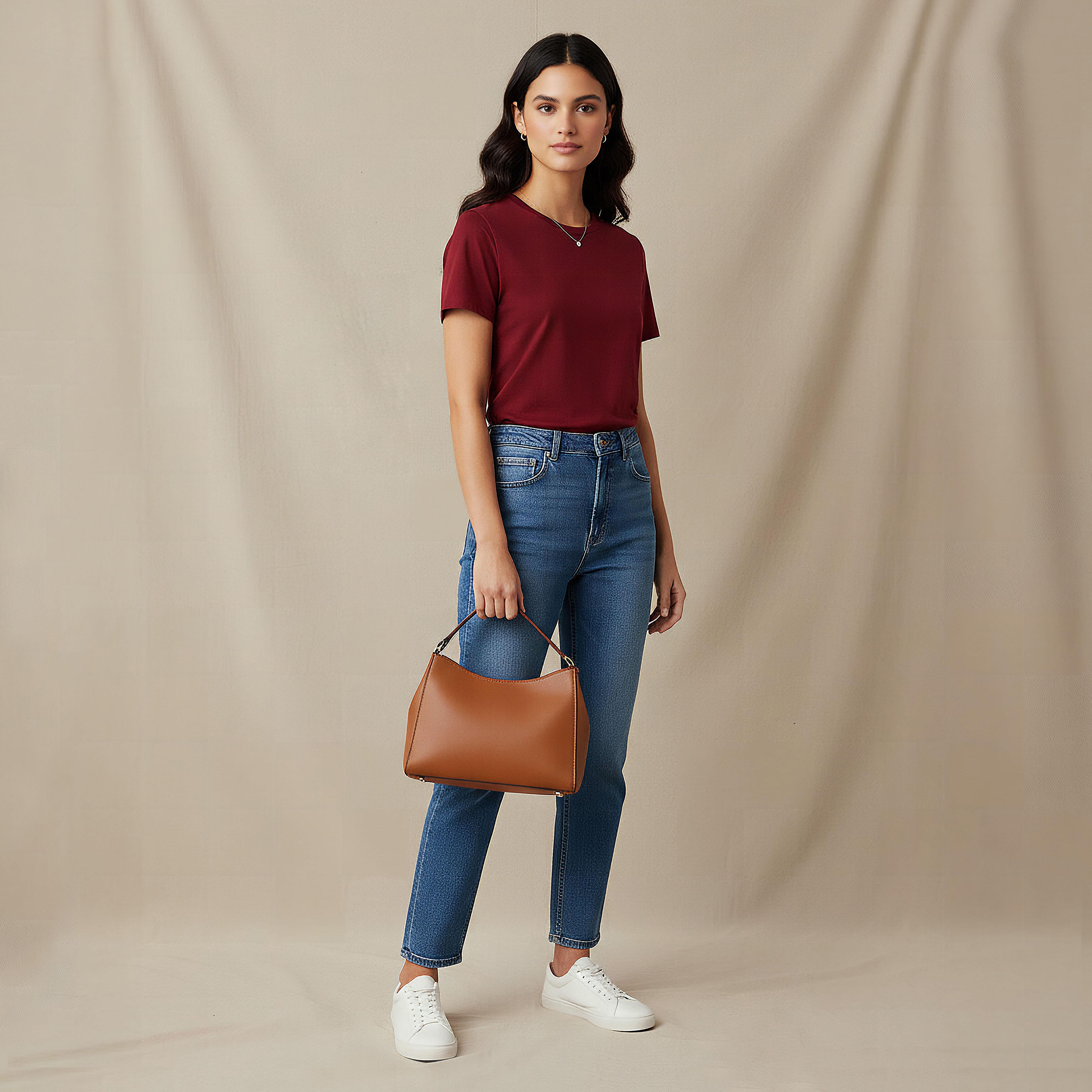 Slim Fit T-shirt with Crew Neck-women-clothing-tshirts-image-2