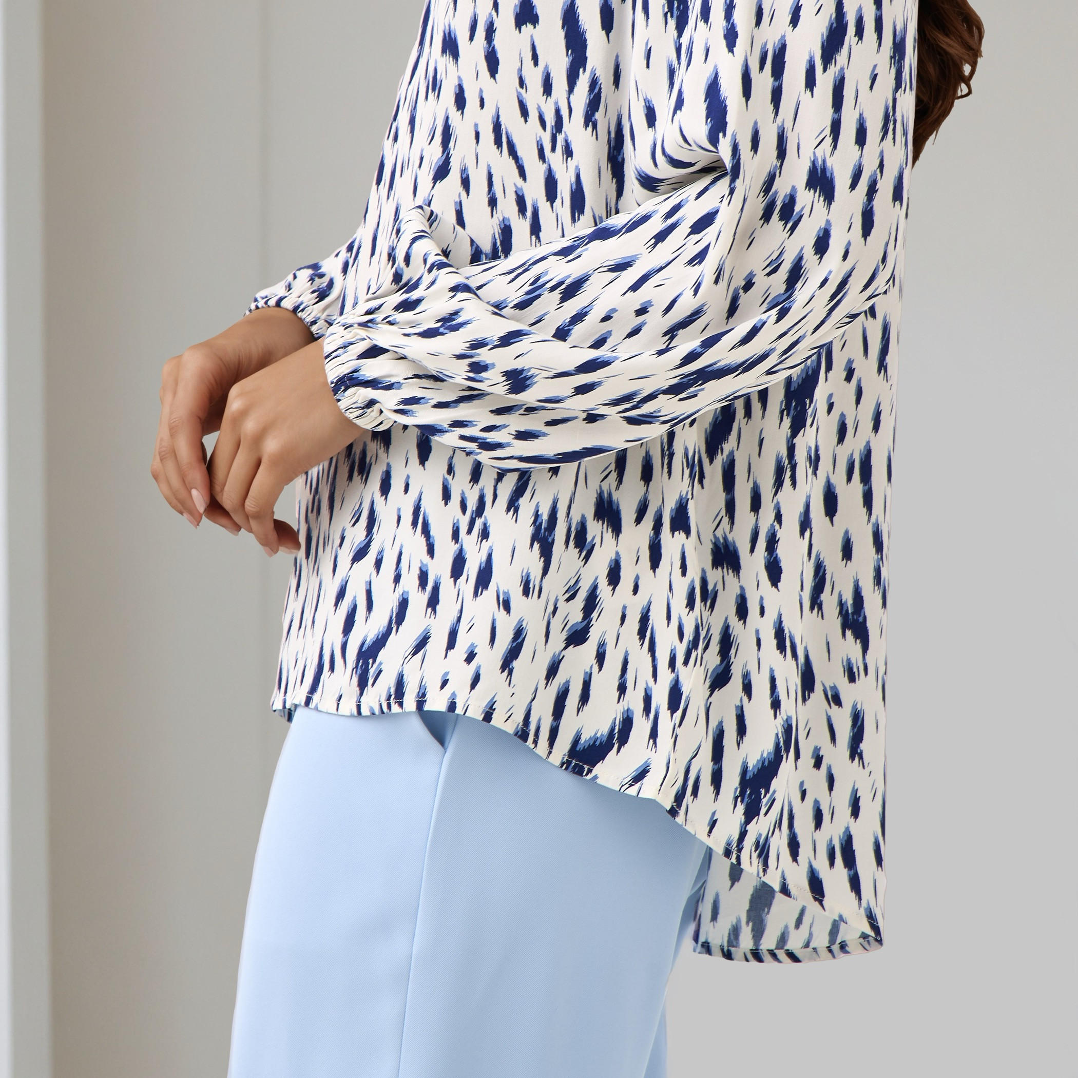 Regular Fit Viscose Top with All-Over Print-women-clothing-shirtsandblouses-blouses-image-6
