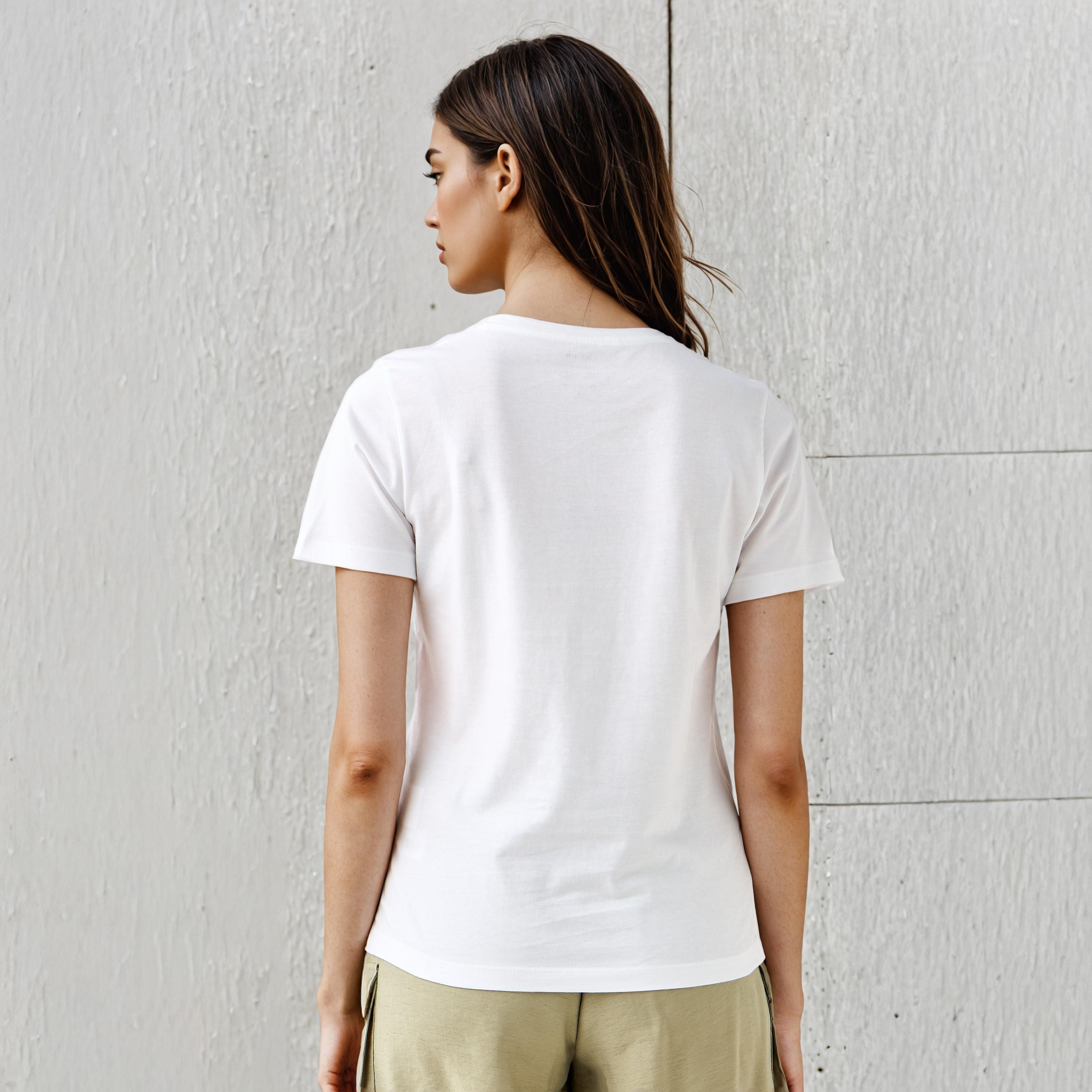Sketch Art Print T-shirt with Crew Neck-women-clothing-tshirts-image-3