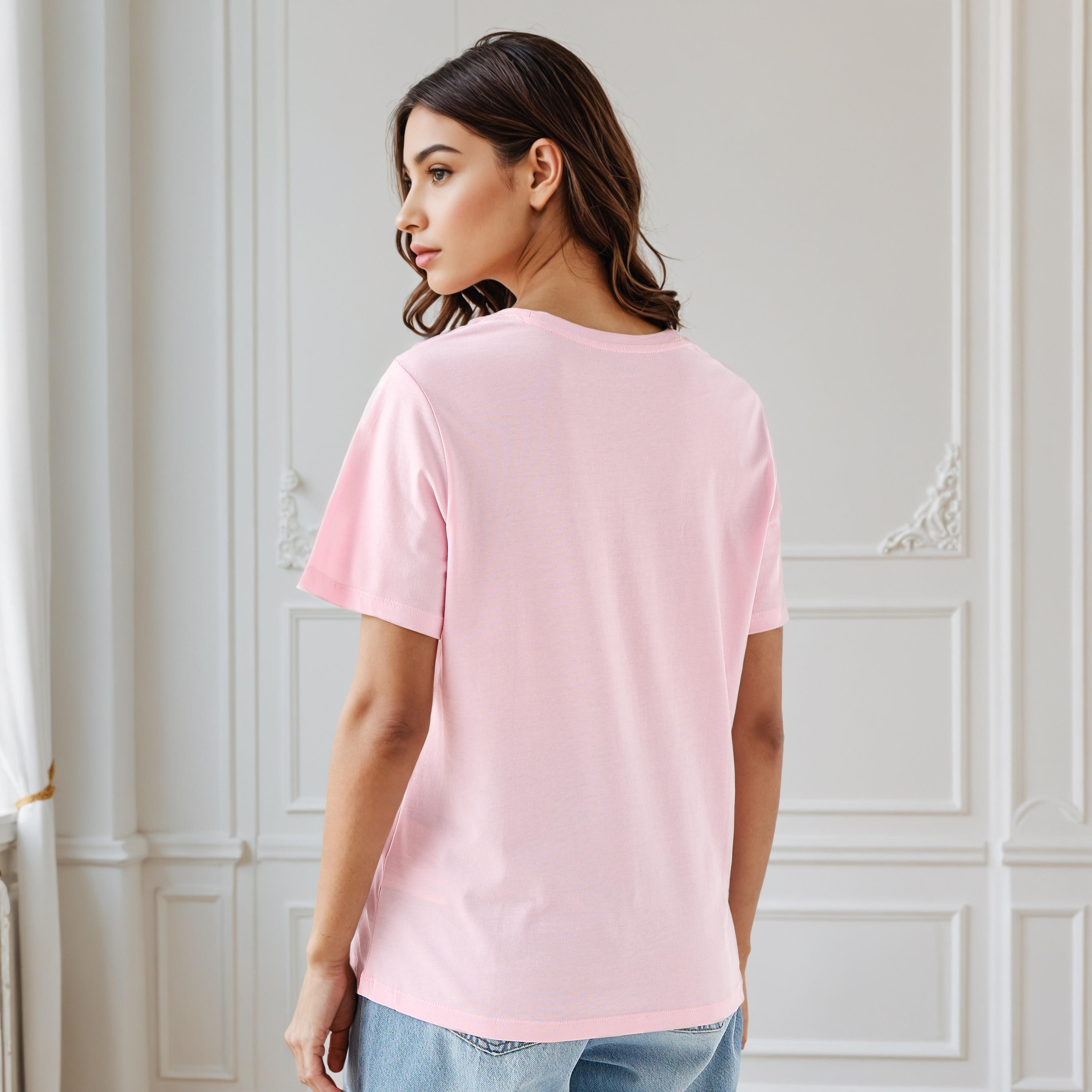 Graphic Print Crew Neck T-shirt-women-clothing-tshirts-image-3