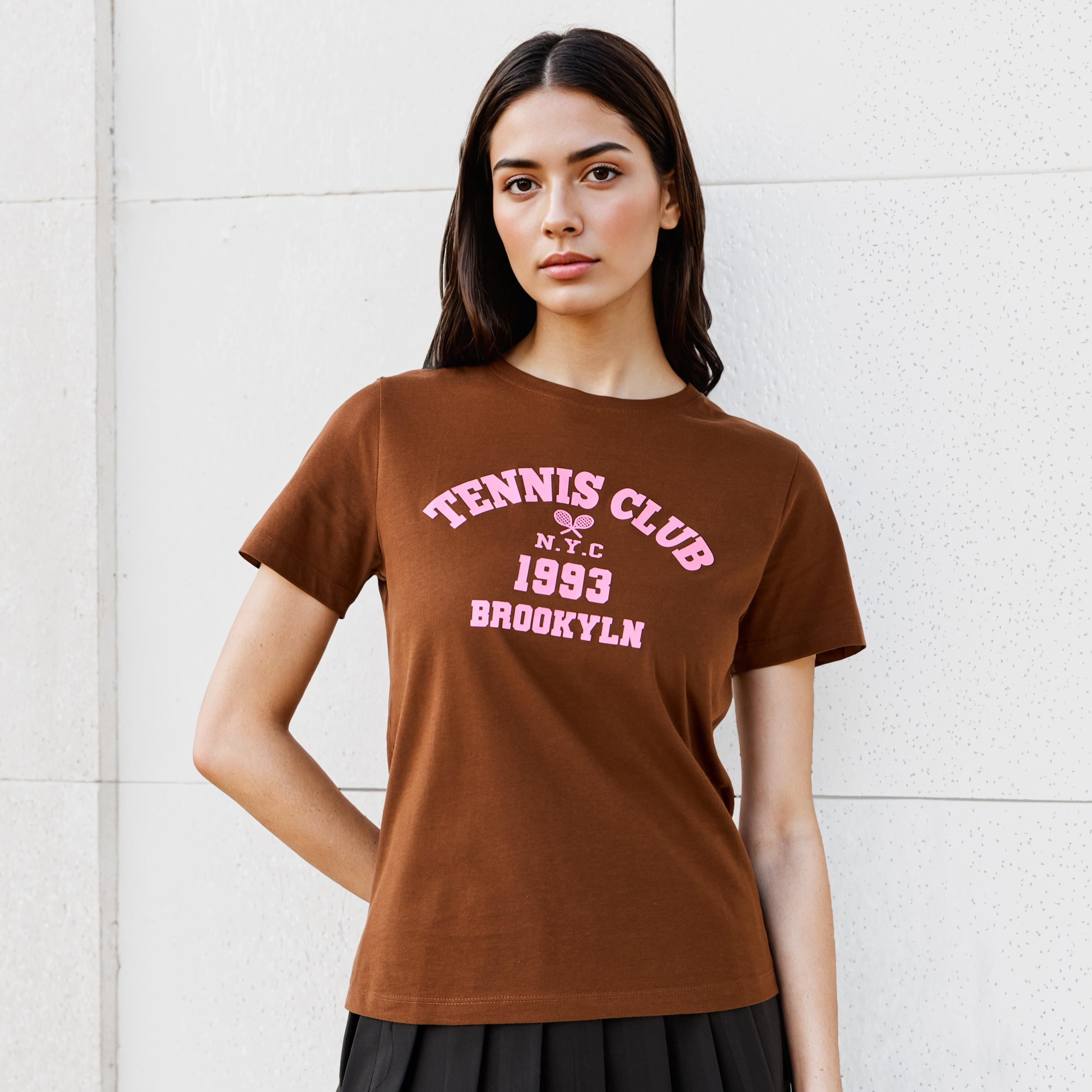 تيشيرت بياقة ضيقة وطبعات-women-clothing-tshirts-image-5