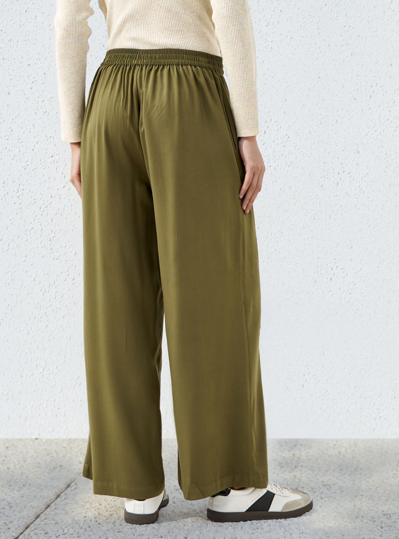 بنطلون بالازو بأرجل واسعة وخصر مرن-women-clothing-bottoms-trousers-image-3