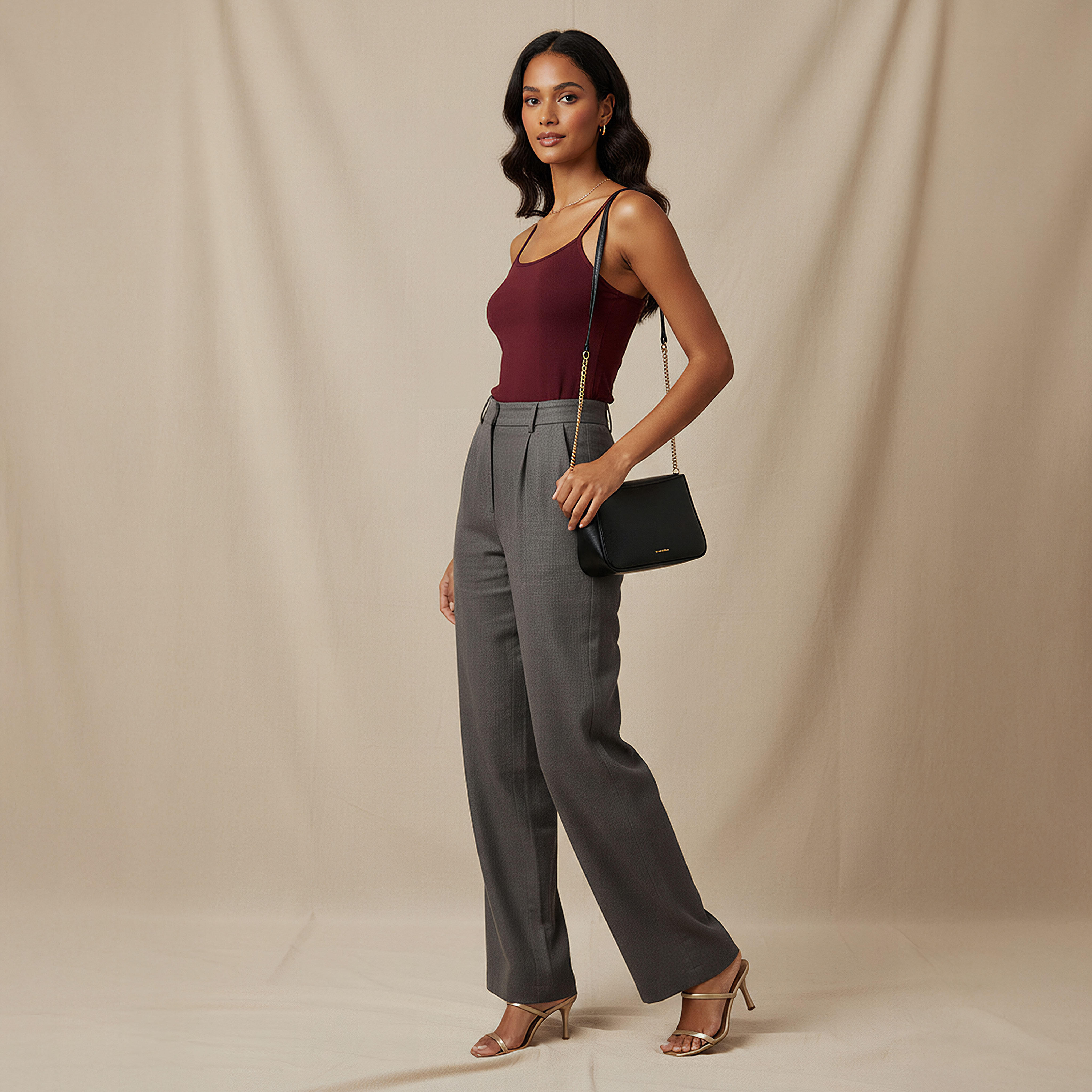 Slim Fit Camisole with Spaghetti Straps Cotton Blend-women-clothing-tshirts-image-2