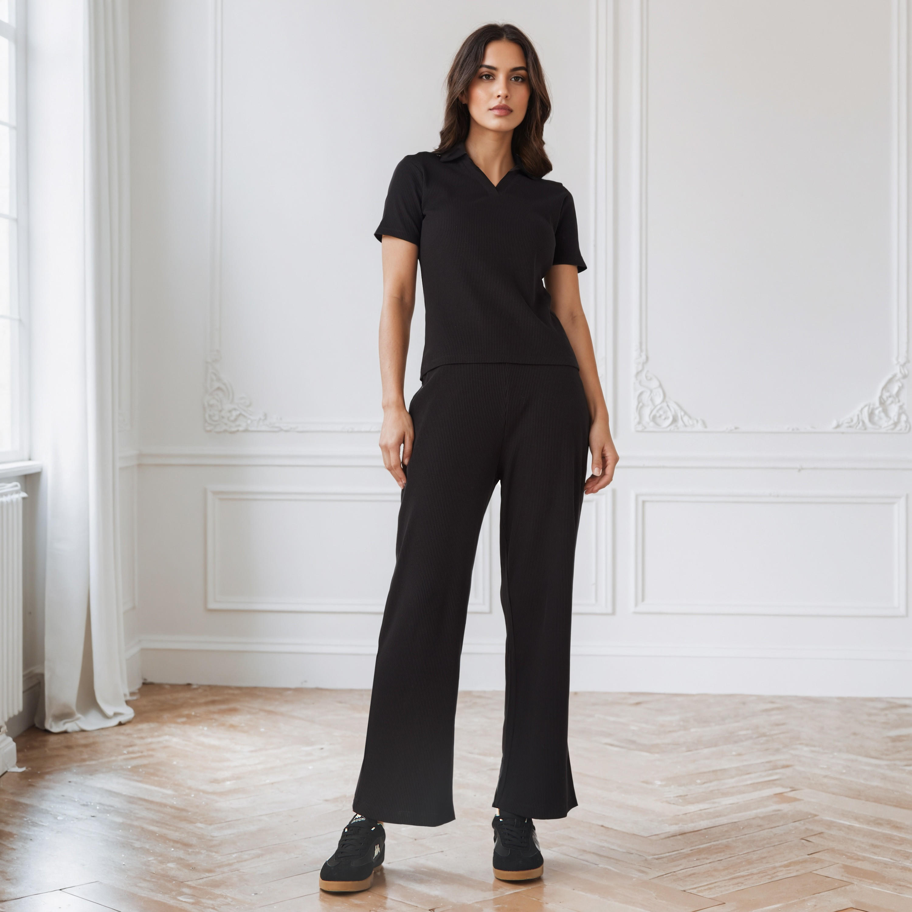 تيشيرت بولو مضلع بياقة-women-clothing-tshirts-image-4