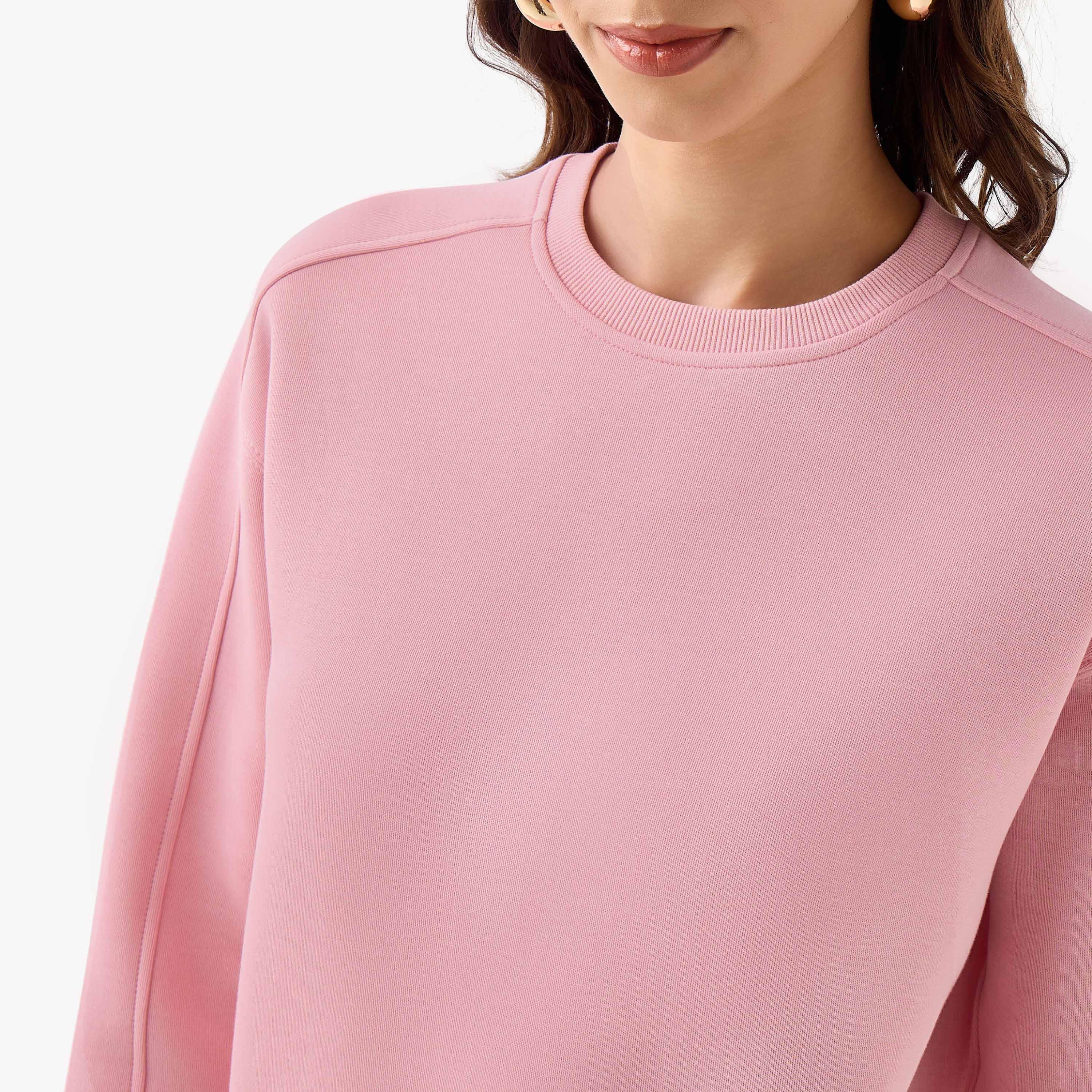 سويت شيرت بقصّة مريحة-women-winterwear-hoodiesandsweatshirts-sweatshirts-image-4