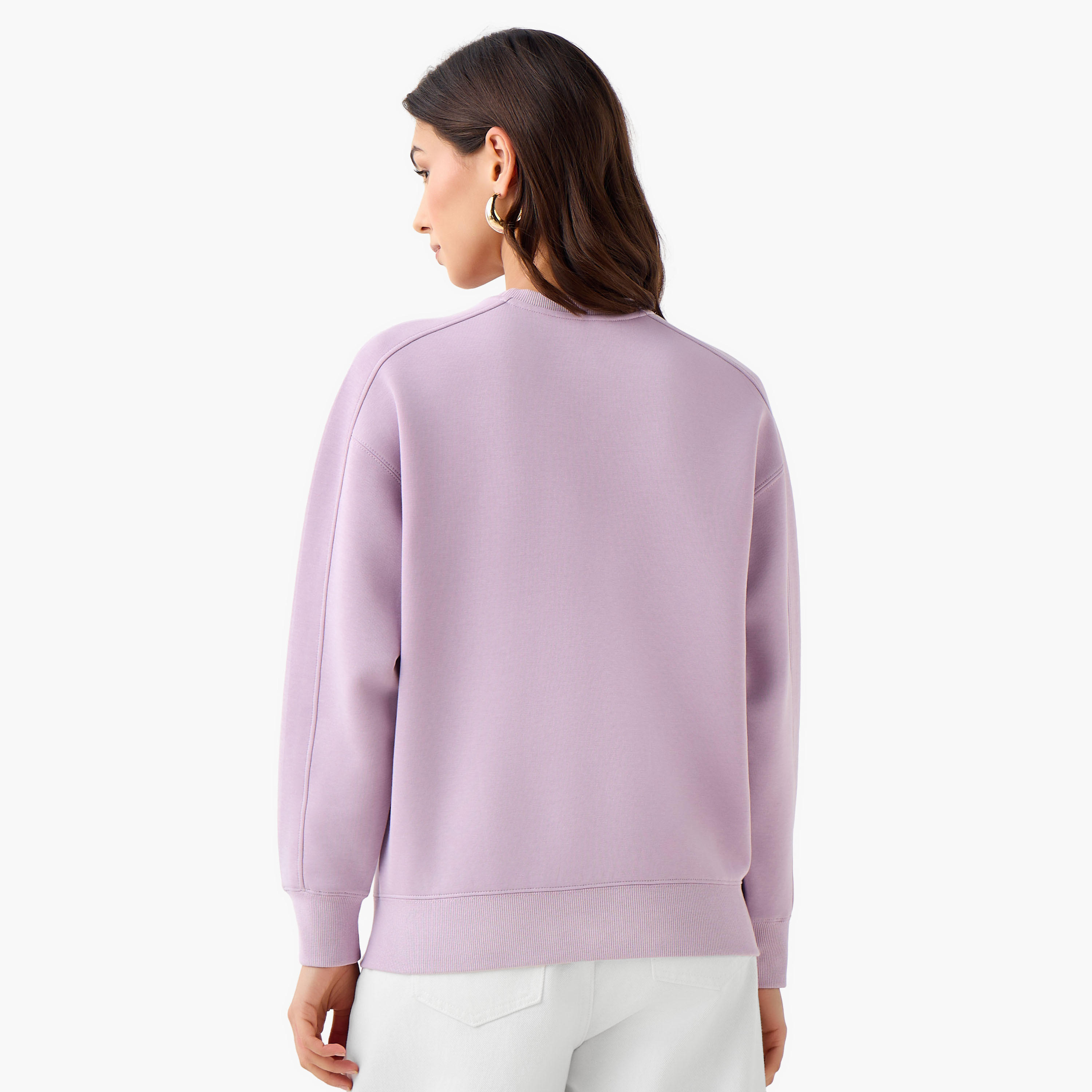سويت شيرت بقصّة مريحة-women-winterwear-hoodiesandsweatshirts-sweatshirts-image-3