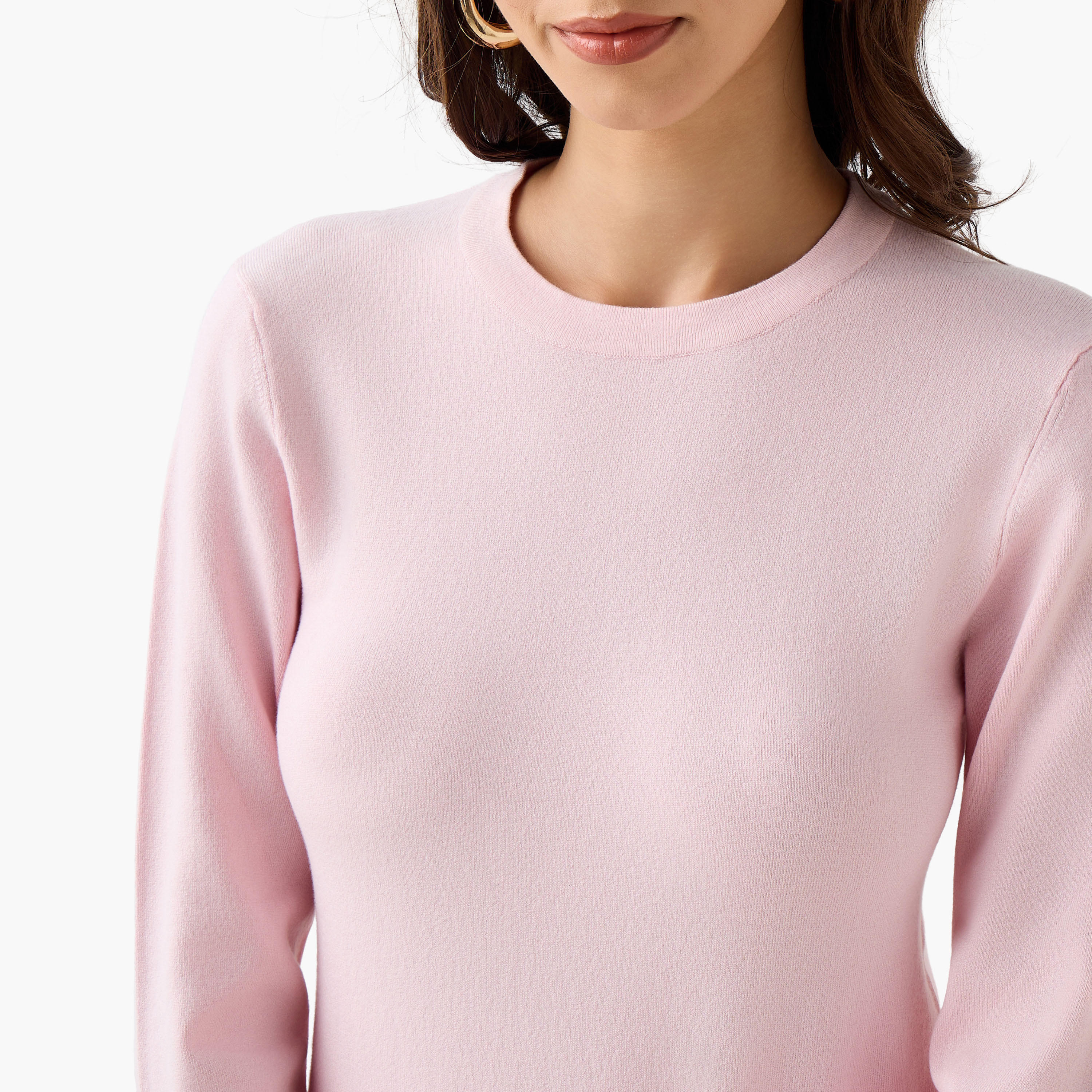 كنزة بياقة ضيقة وقصة عادية-women-clothing-cardigansandjumpers-jumpers-image-1