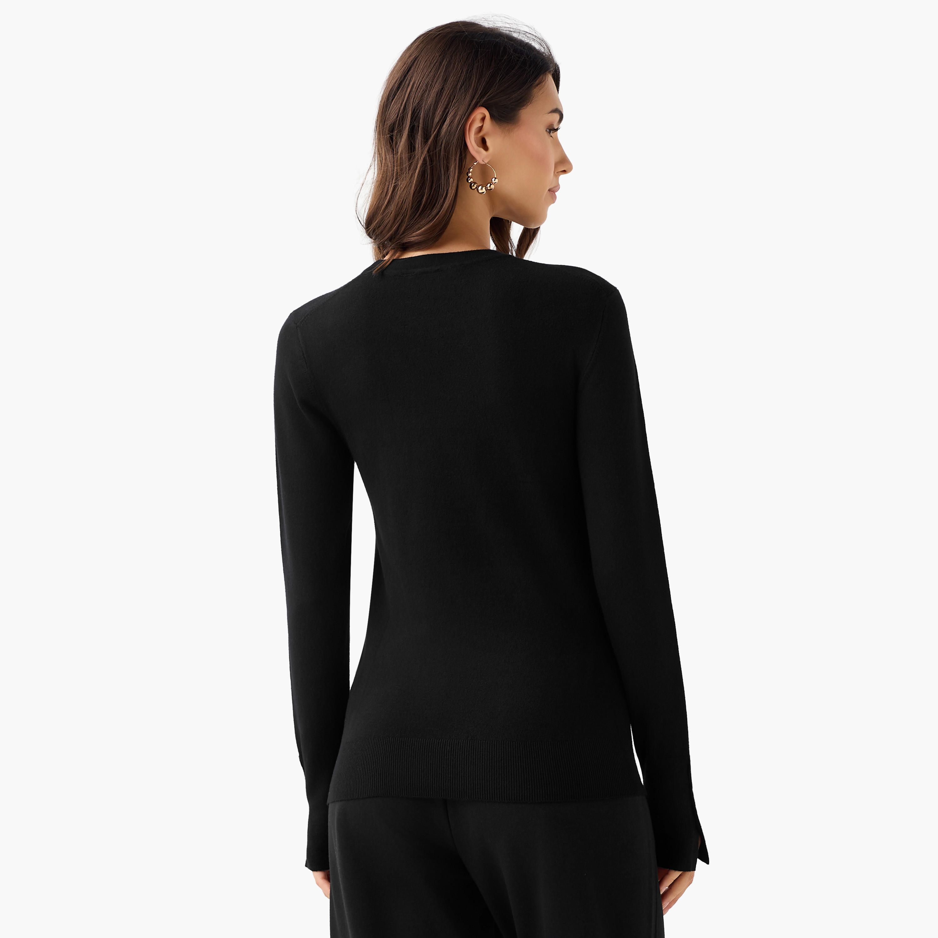 كنزة بياقة ضيقة وقصة عادية-women-clothing-cardigansandjumpers-jumpers-image-3