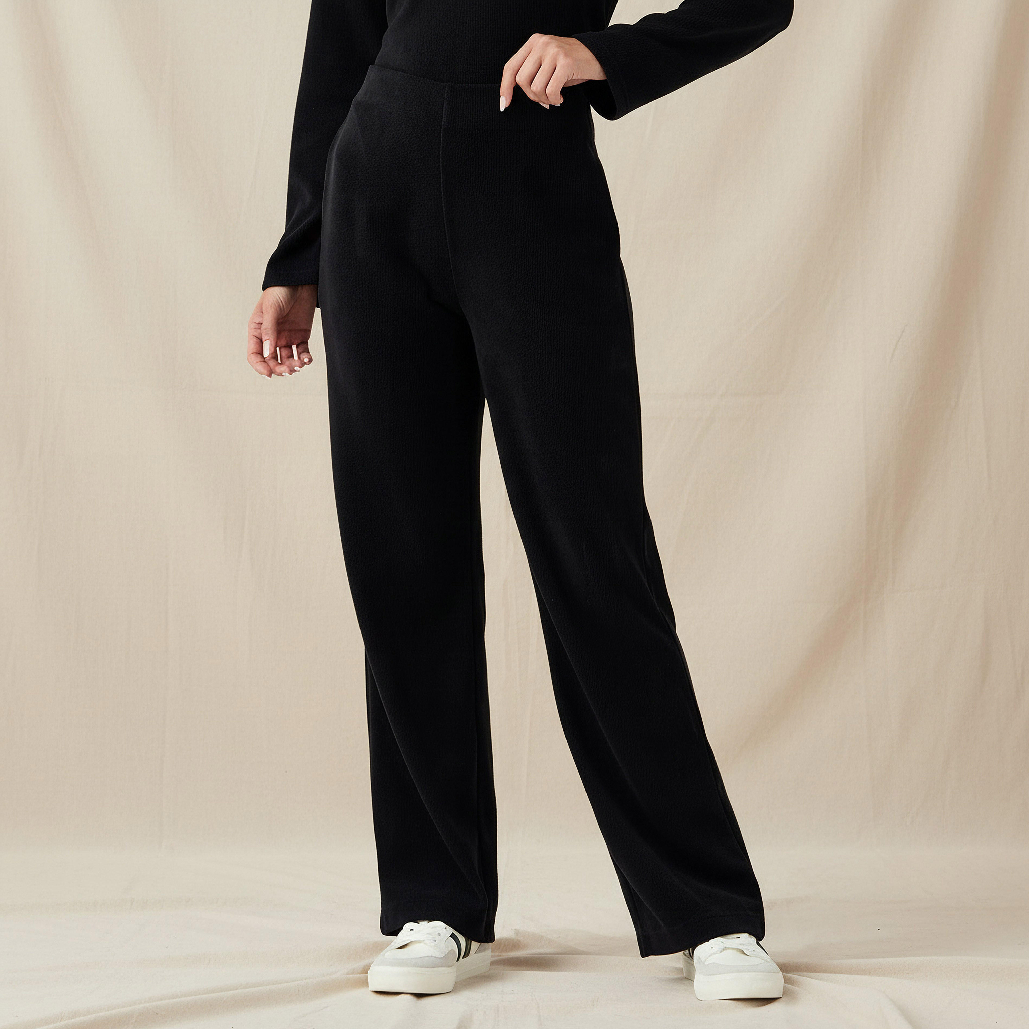 Regular Fit Flexi Waist Corduroy Ribbed Pants-women-clothing-bottoms-joggers-image-1