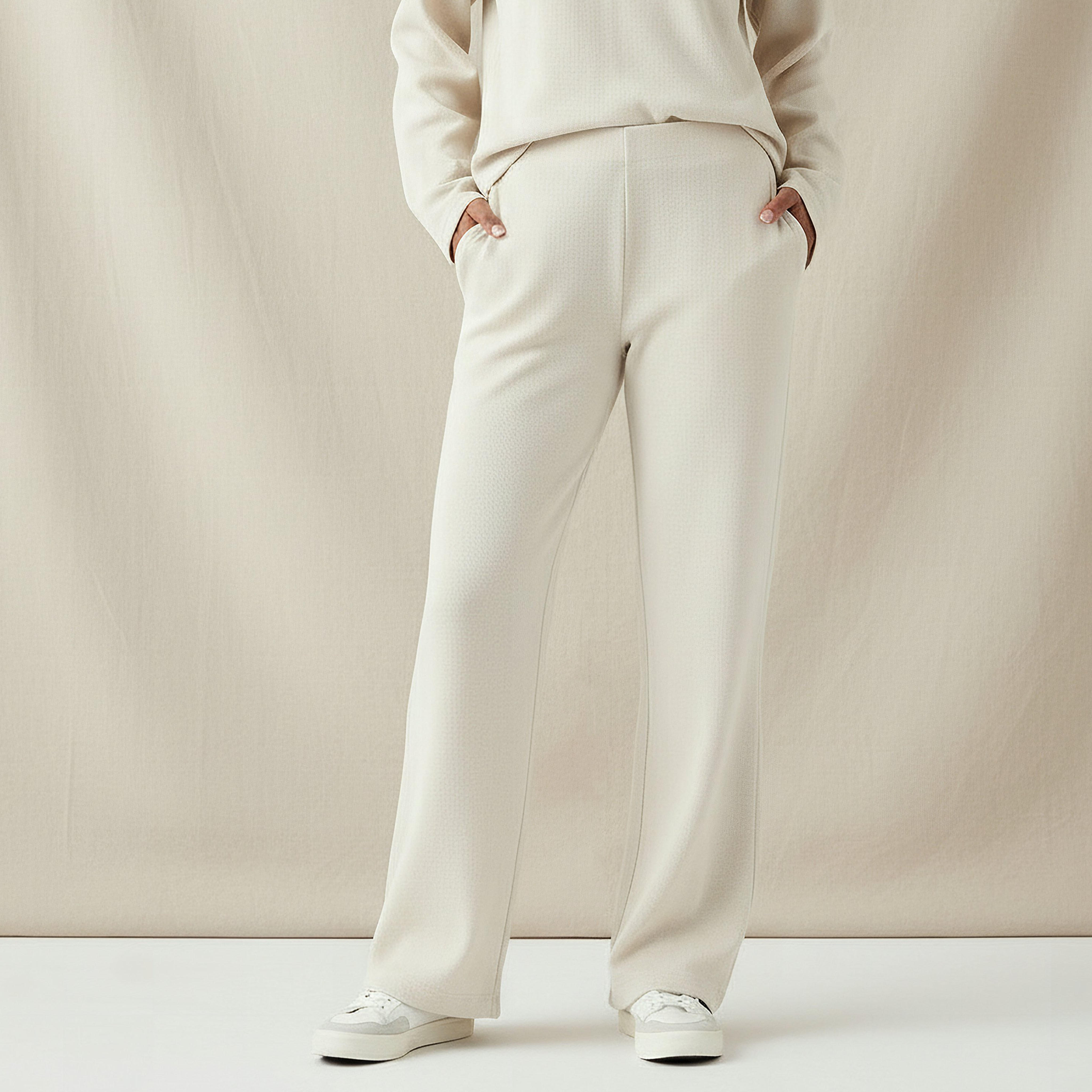Regular Fit Flexi Waist Corduroy Ribbed Pants-women-clothing-bottoms-joggers-image-1