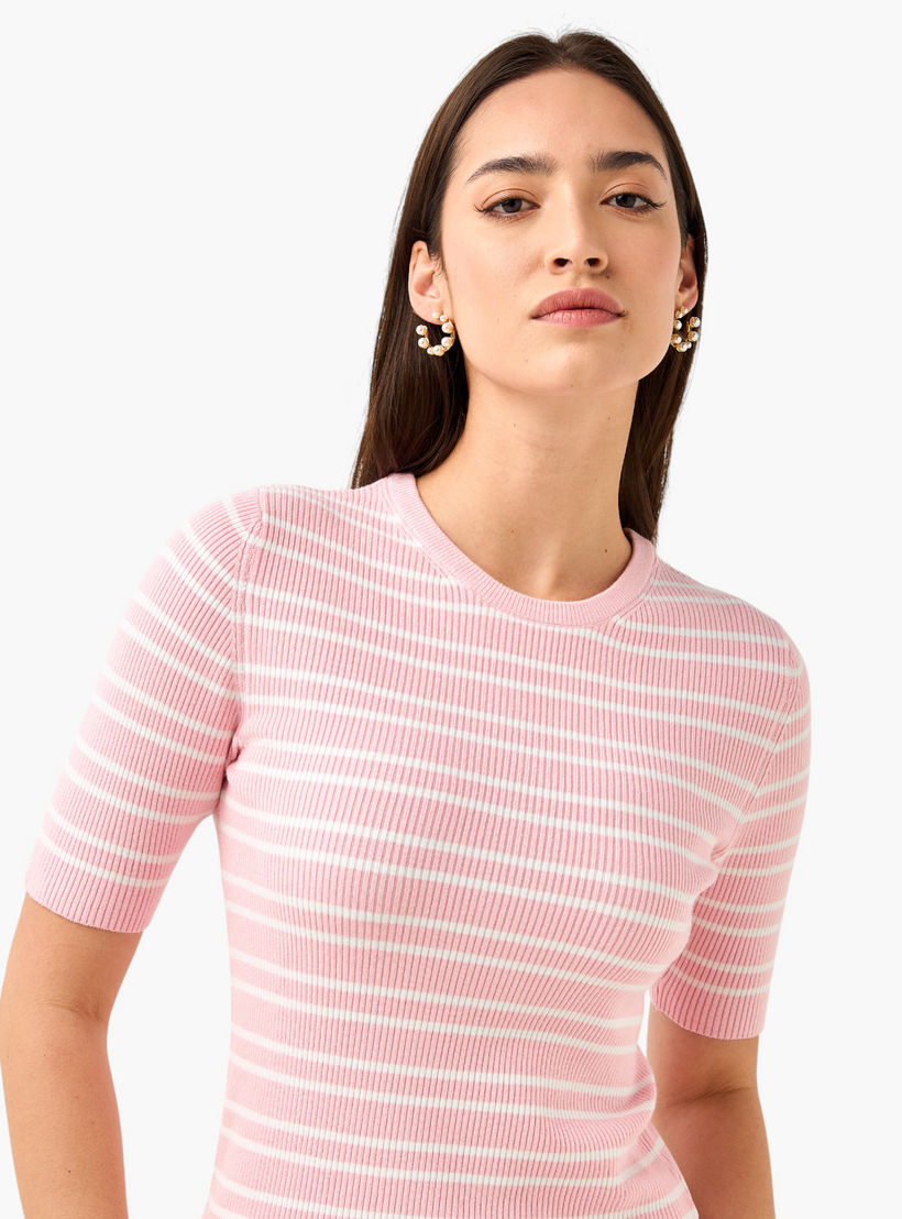 كنزة مخططة بياقة ضيقة-women-clothing-cardigansandjumpers-jumpers-image-1