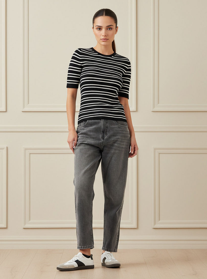 كنزة مخططة بياقة ضيقة-women-clothing-cardigansandjumpers-jumpers-image-2