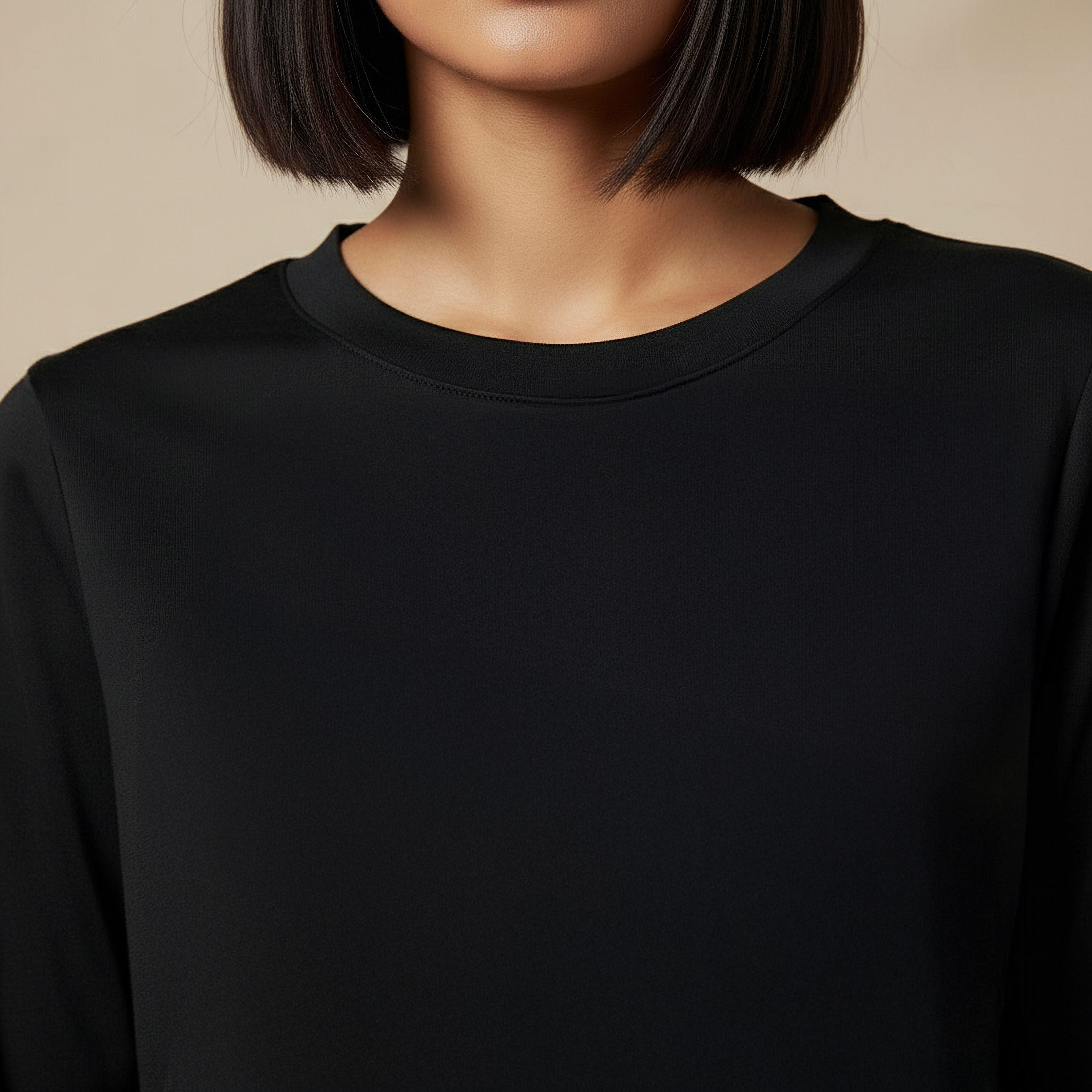 Regular Fit Longline T-shirt with Slit Detail-women-clothing-tshirts-image-3
