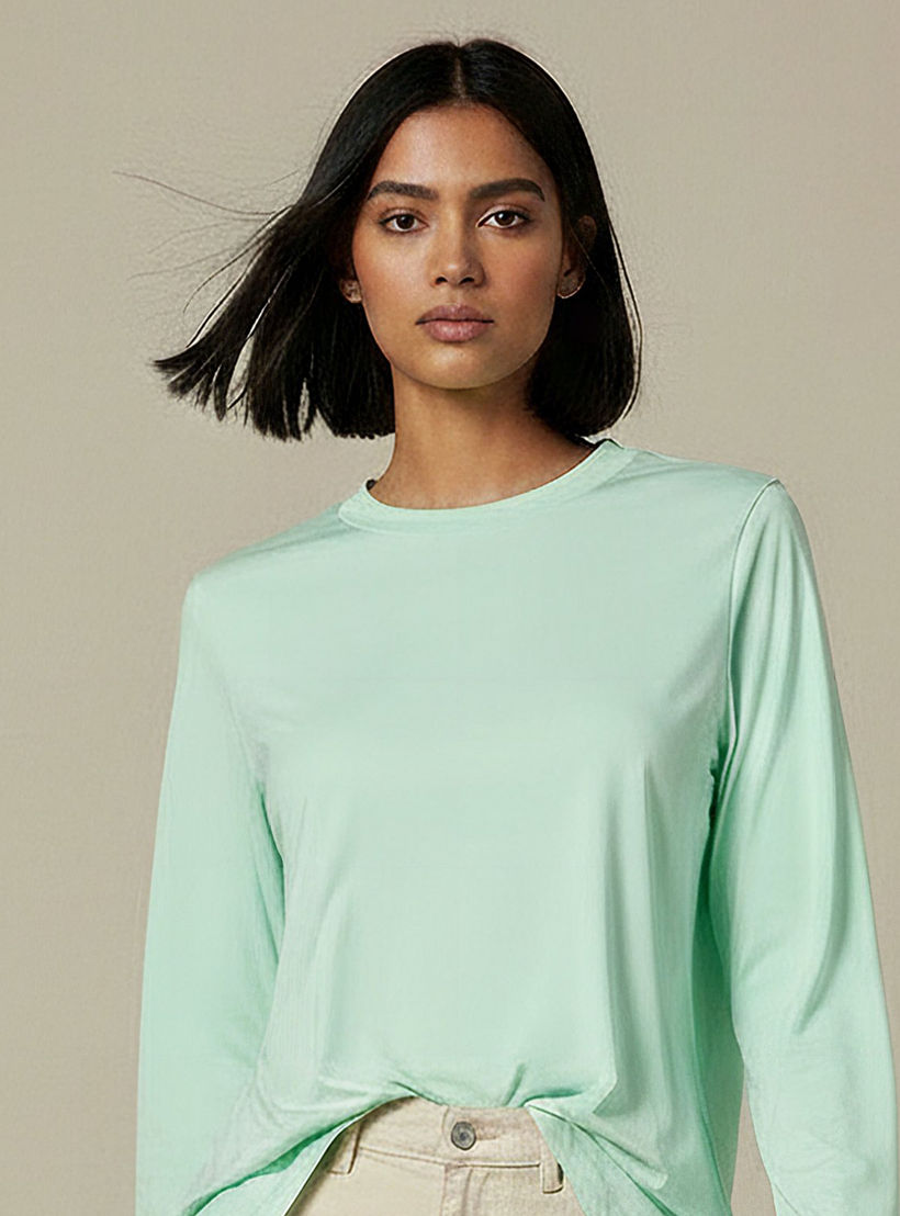 تيشيرت طويل بقصة عادية وتفاصيل فتحة-women-clothing-tshirts-image-6
