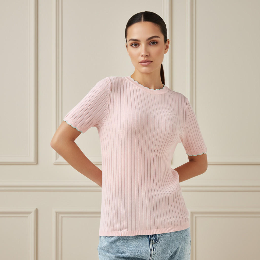 كنزة مضلعة بياقة صدفية-women-clothing-cardigansandjumpers-jumpers-image-1