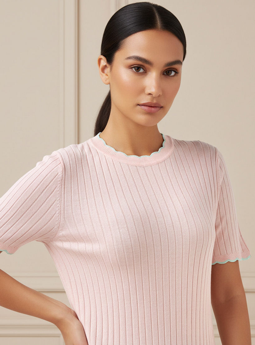 كنزة مضلعة بياقة صدفية-women-clothing-cardigansandjumpers-jumpers-image-4