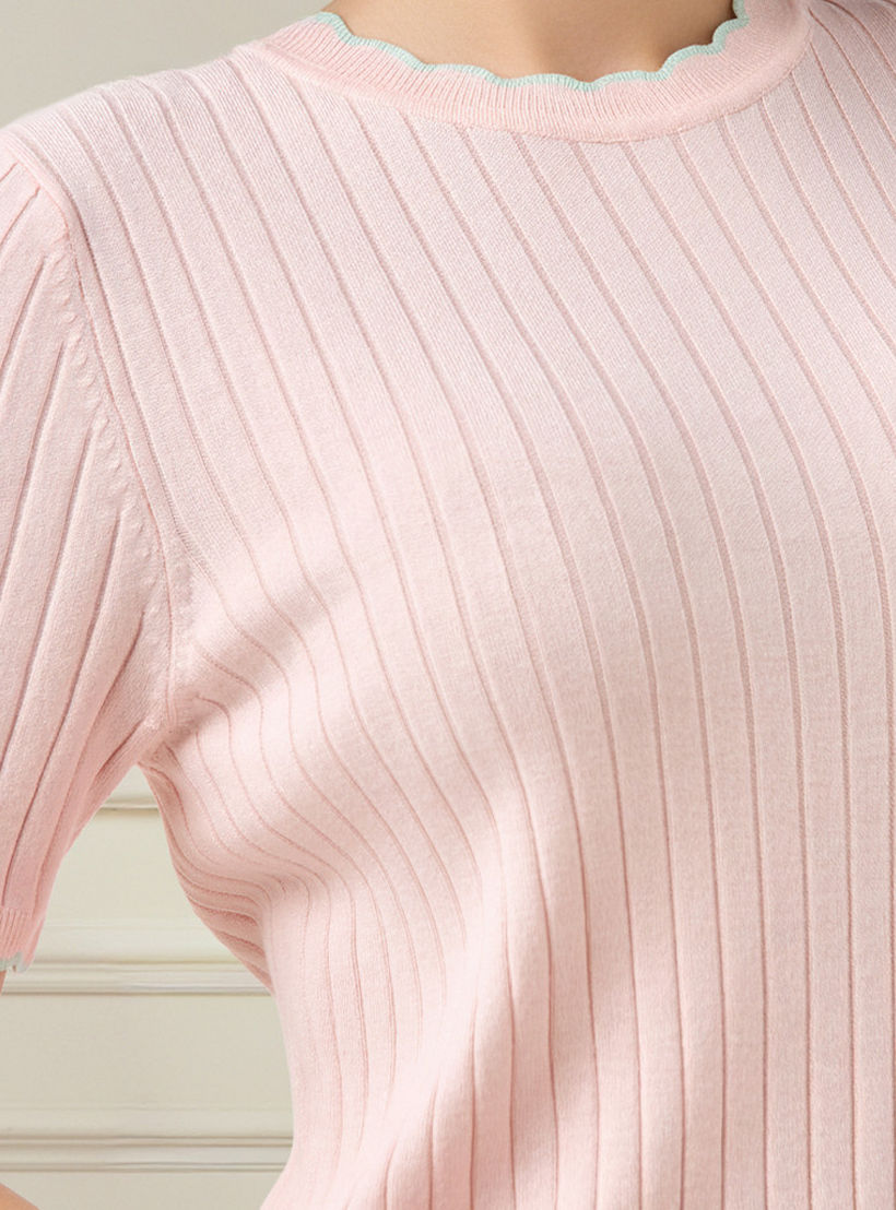 كنزة مضلعة بياقة صدفية-women-clothing-cardigansandjumpers-jumpers-image-5