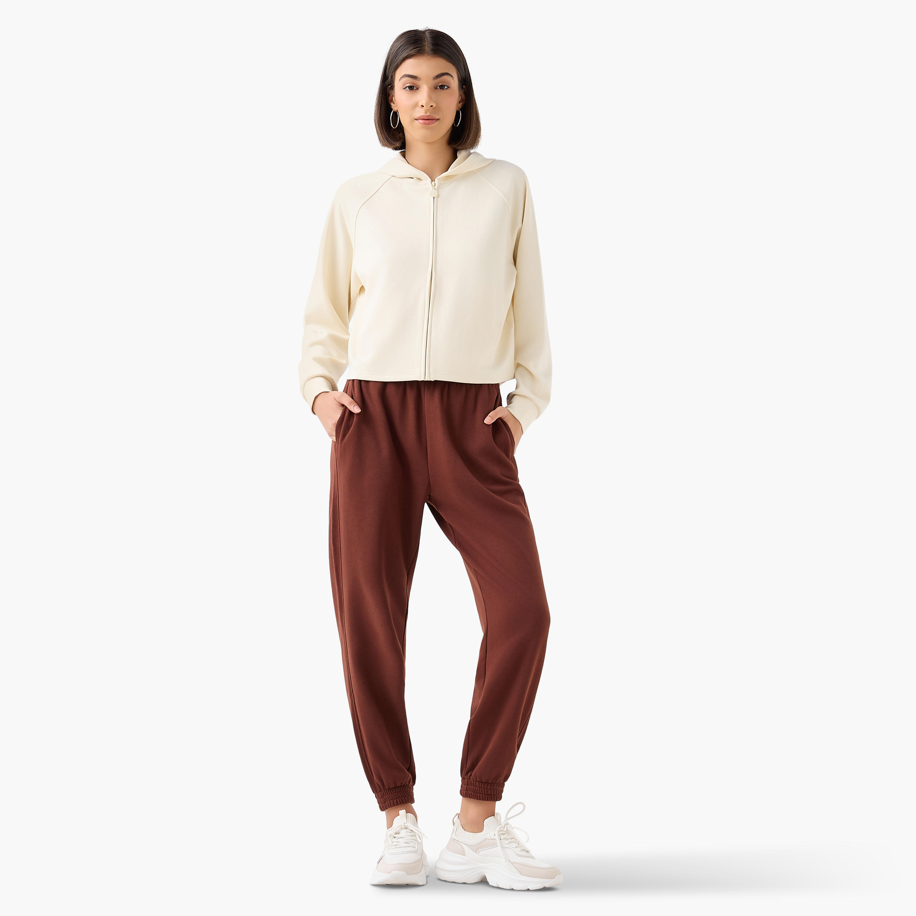 Hoodie with Ribbed Design-women-winterwear-hoodiesandsweatshirts-hoodies-image-2