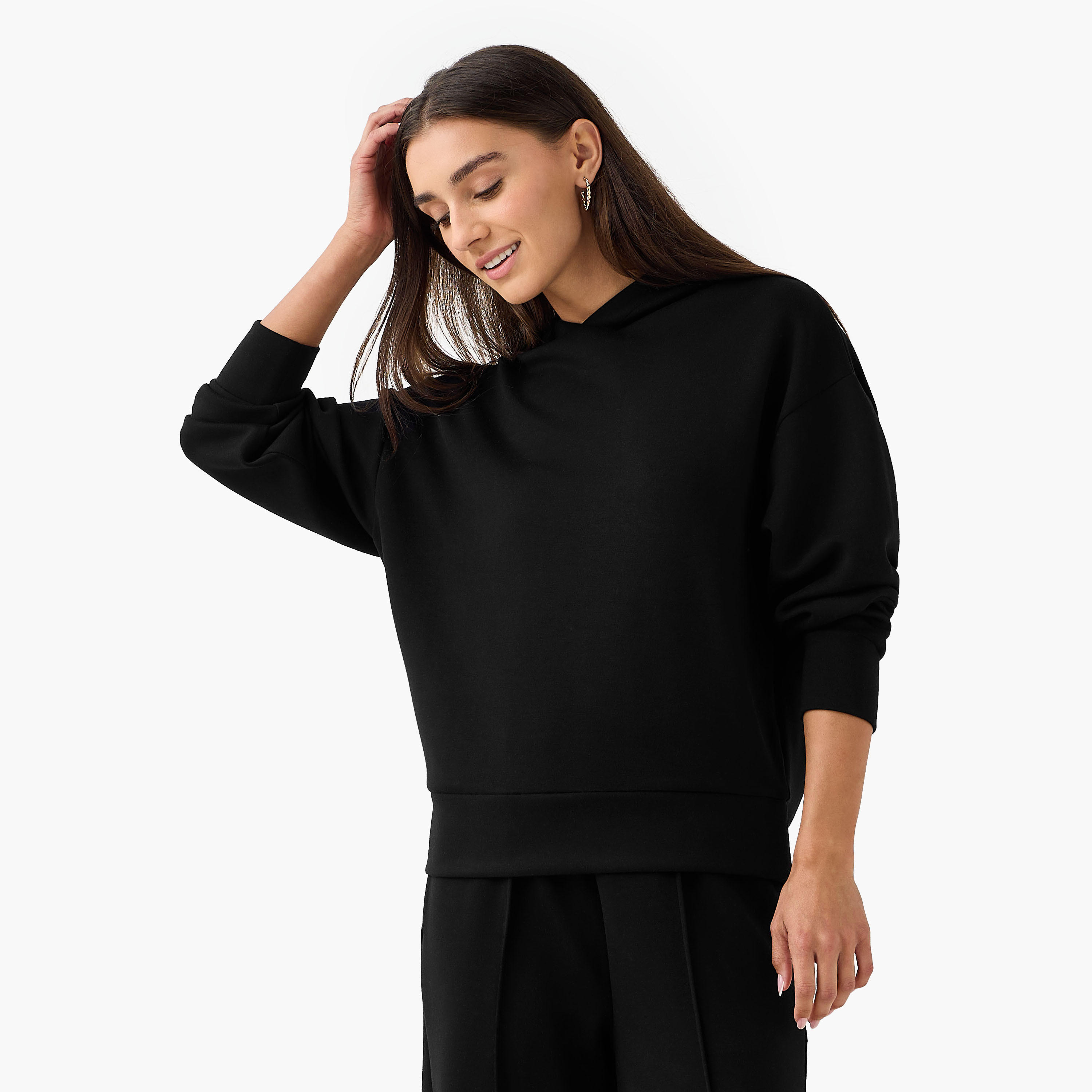 هودي بتصميم مضلّع-women-clothing-coordsets-image-1