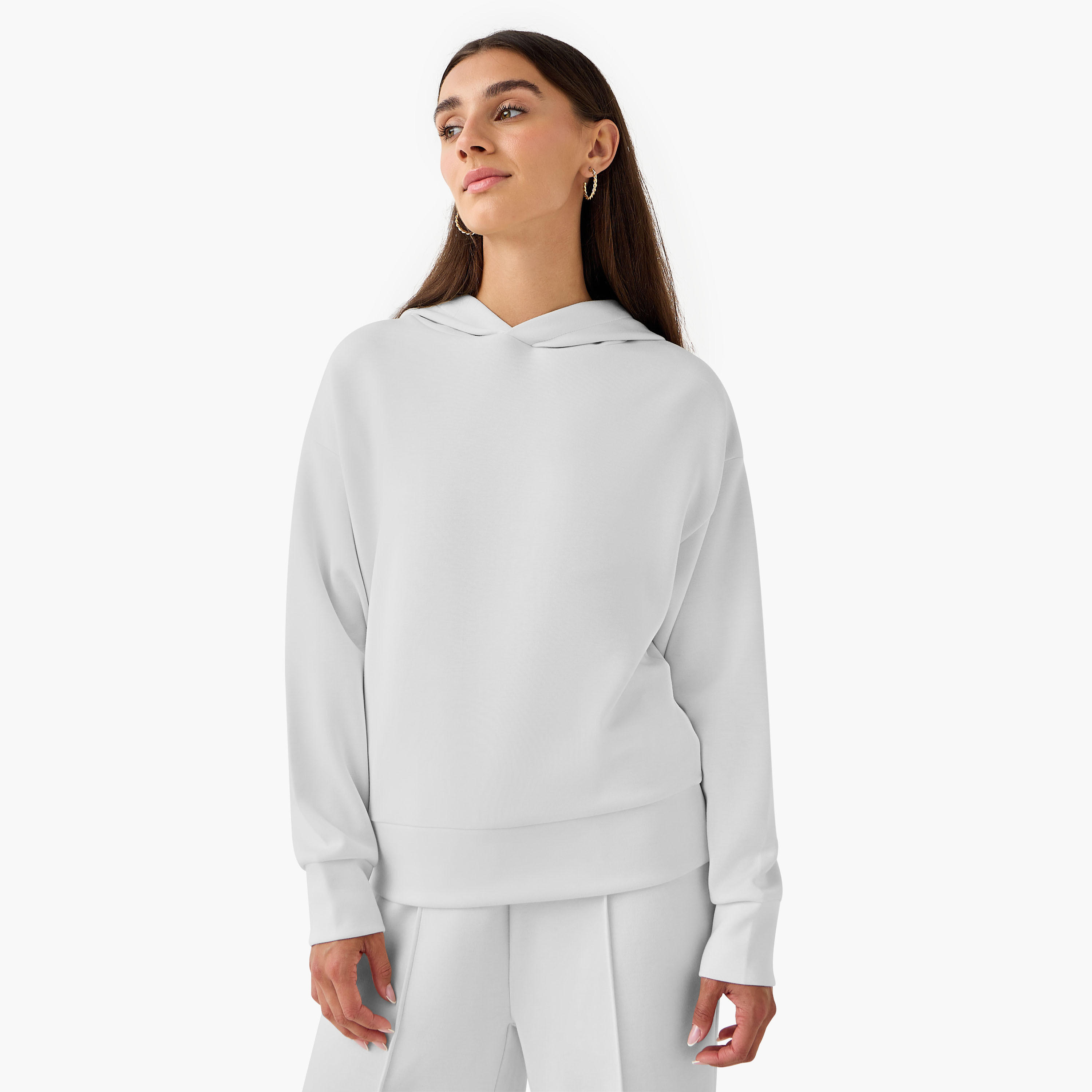 Hoodie with Ribbed Design-women-clothing-coordsets-image-5