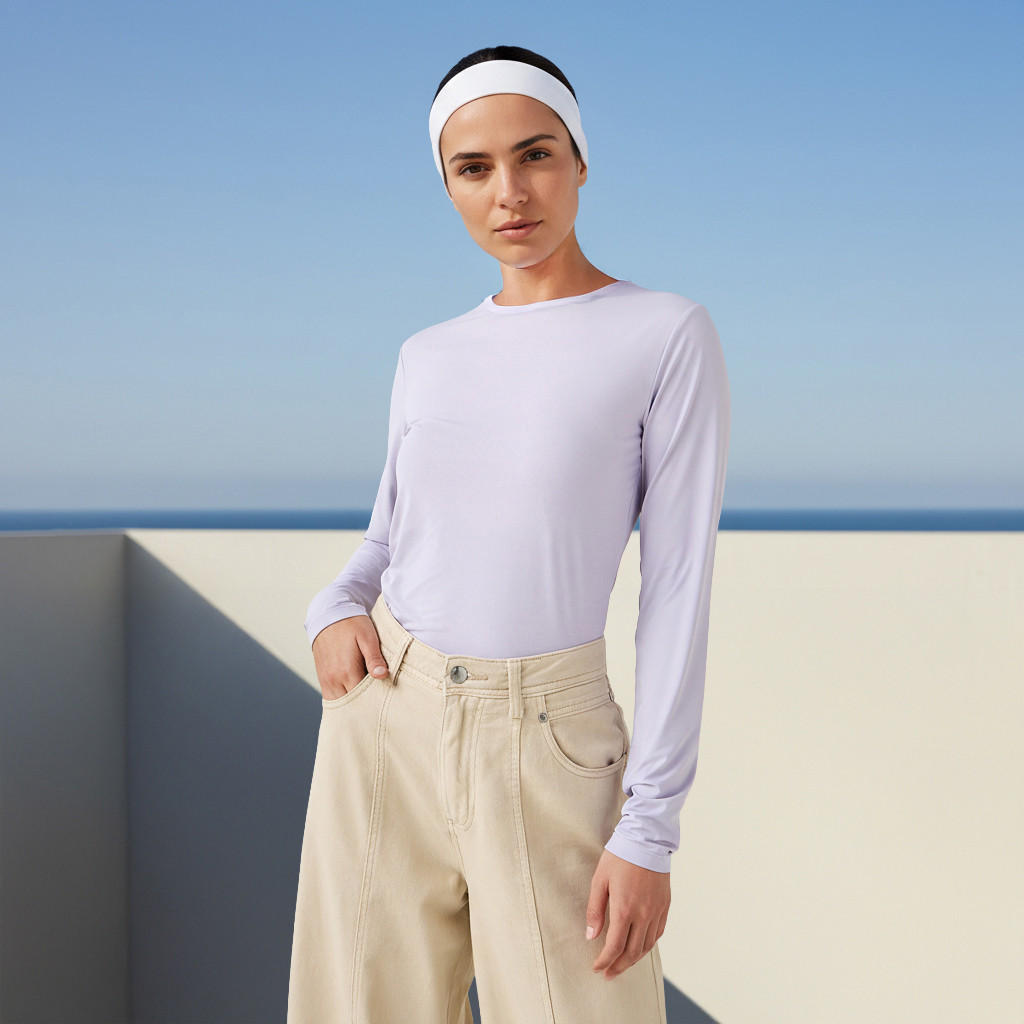 Regular Fit T-shirt with Long Sleeves-women-clothing-tshirts-image-4