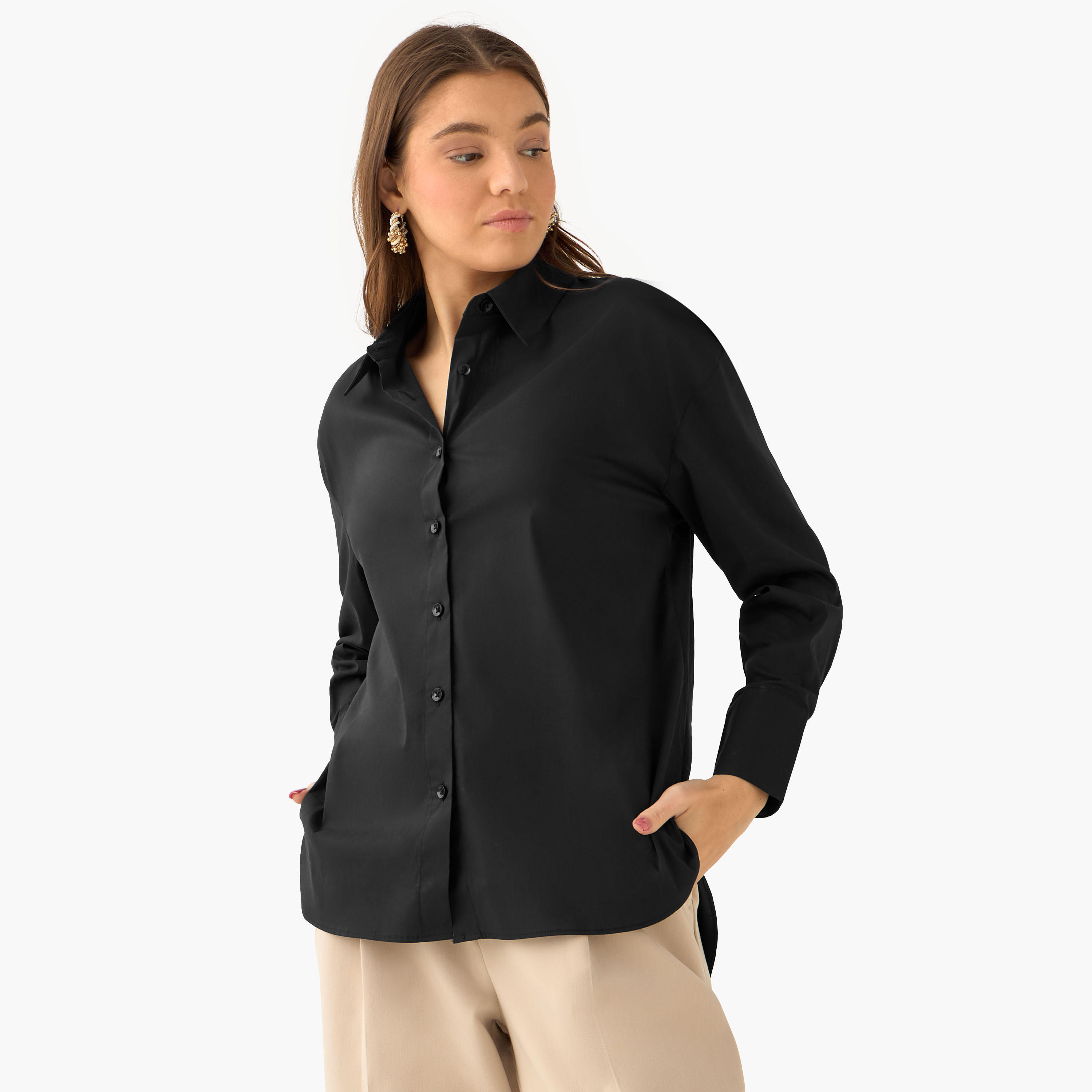قميص بوبلين بطول غير متساوي-women-clothing-shirtsandblouses-shirts-image-6