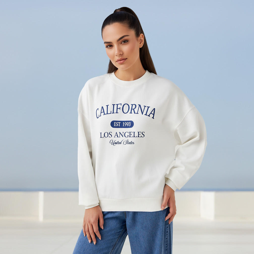 Regular Fit Sweatshirt with Typographic Print-women-winterwear-hoodiesandsweatshirts-sweatshirts-image-4