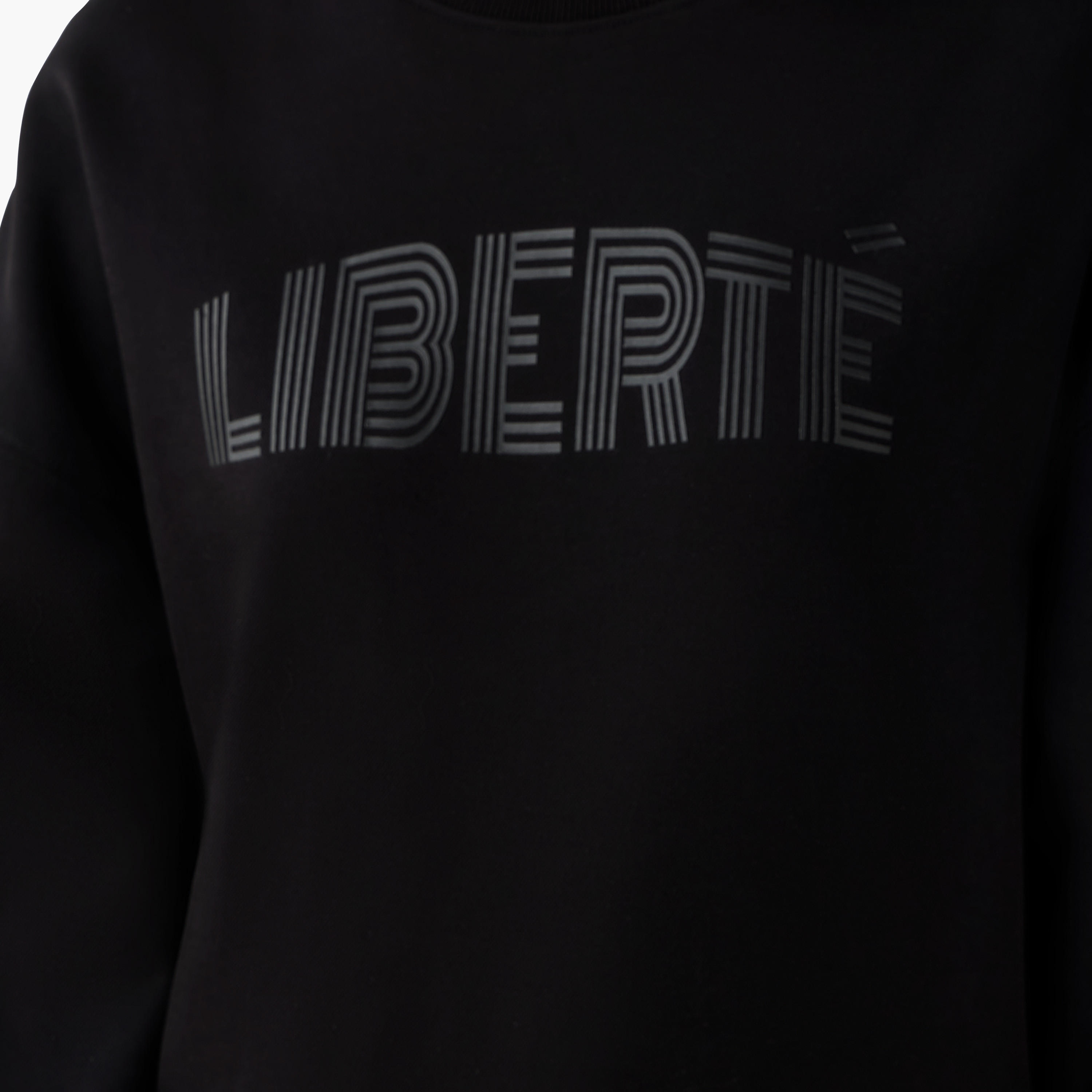 Regular Fit Sweatshirt with Typographic Print-women-winterwear-hoodiesandsweatshirts-sweatshirts-image-4