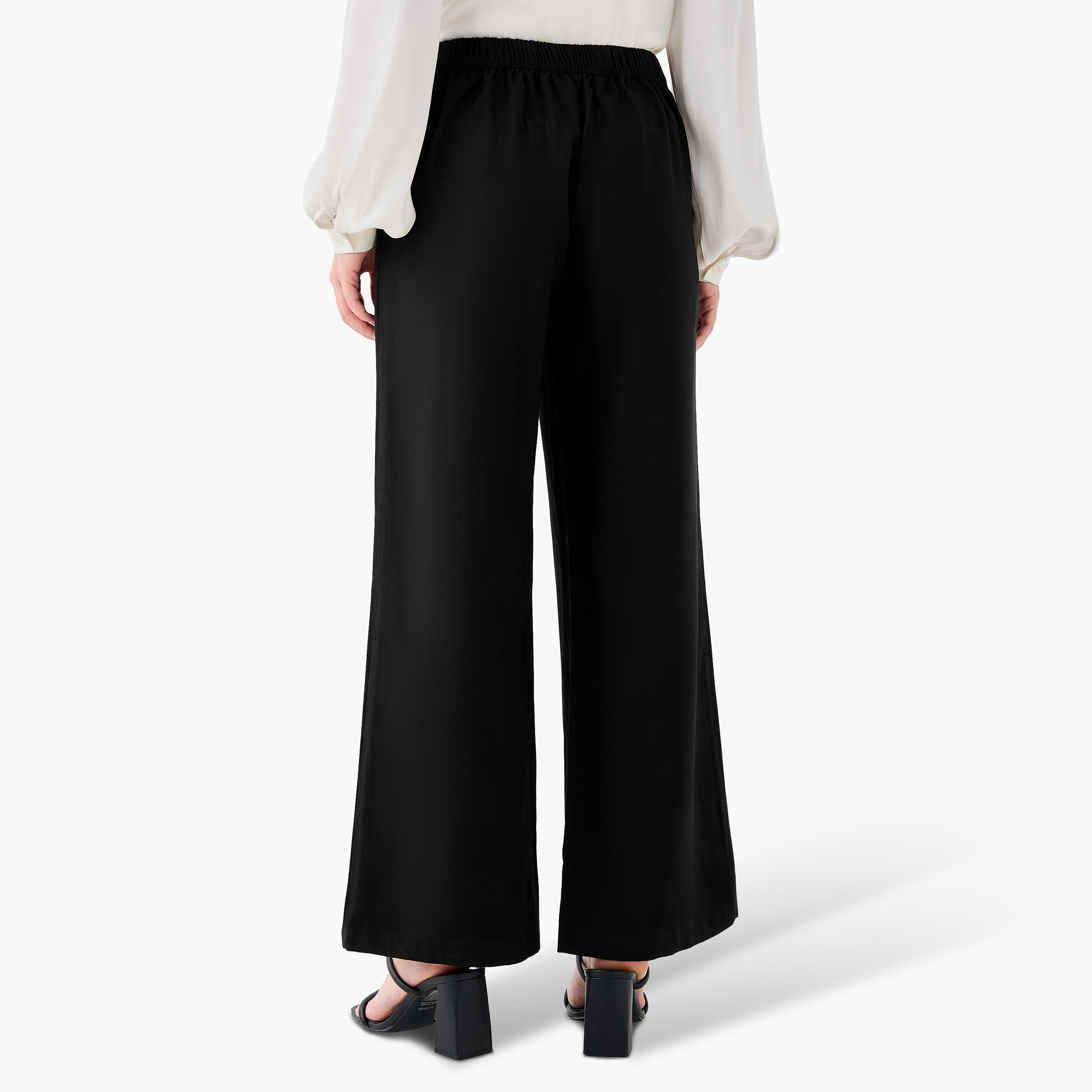 بنطلون واسع الساقين بقصة عادية وخصر متوسط الارتفاع-women-clothing-coordsets-image-3