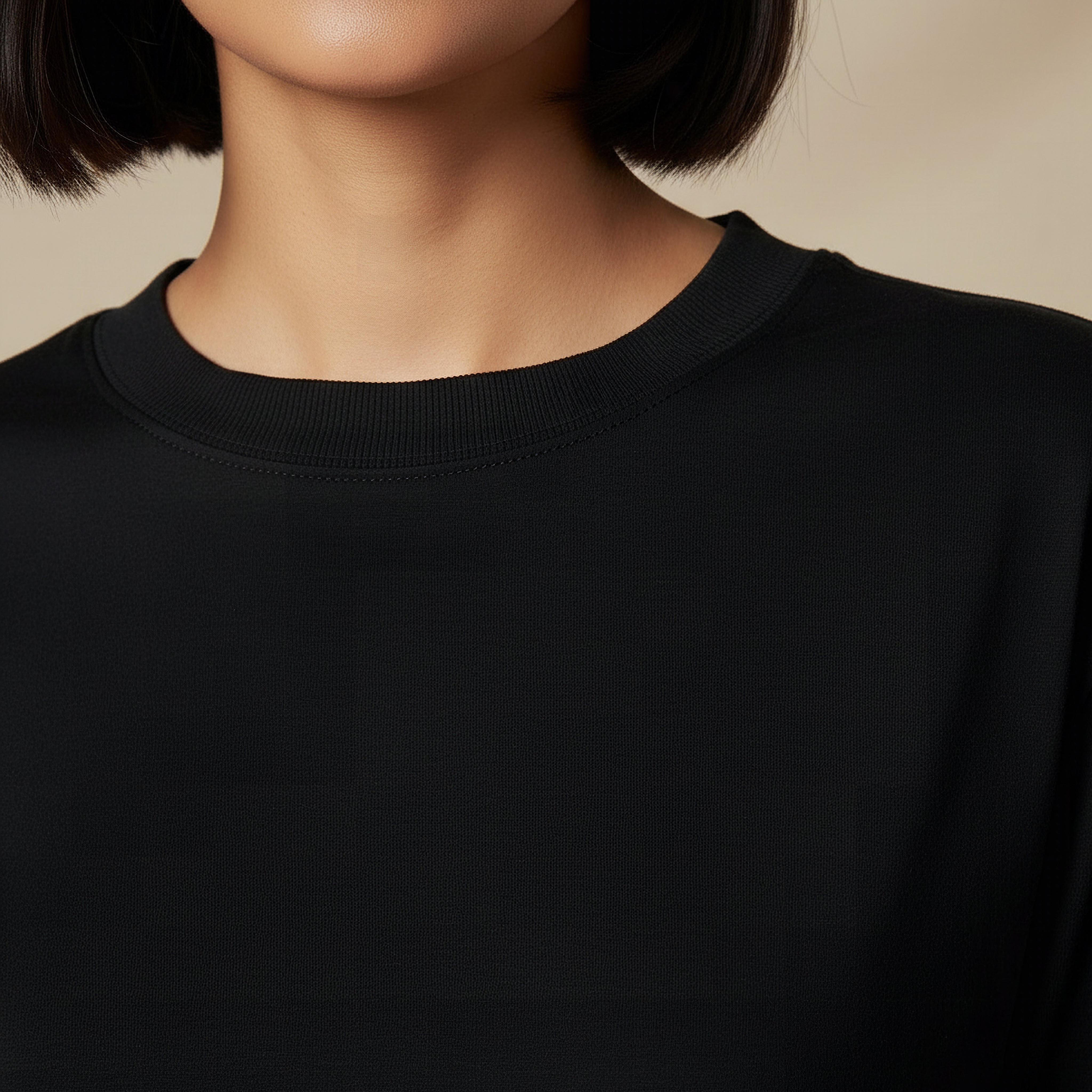تيشيرت قطن بقصة عادية وفتحات جانبية-women-clothing-tshirts-image-3