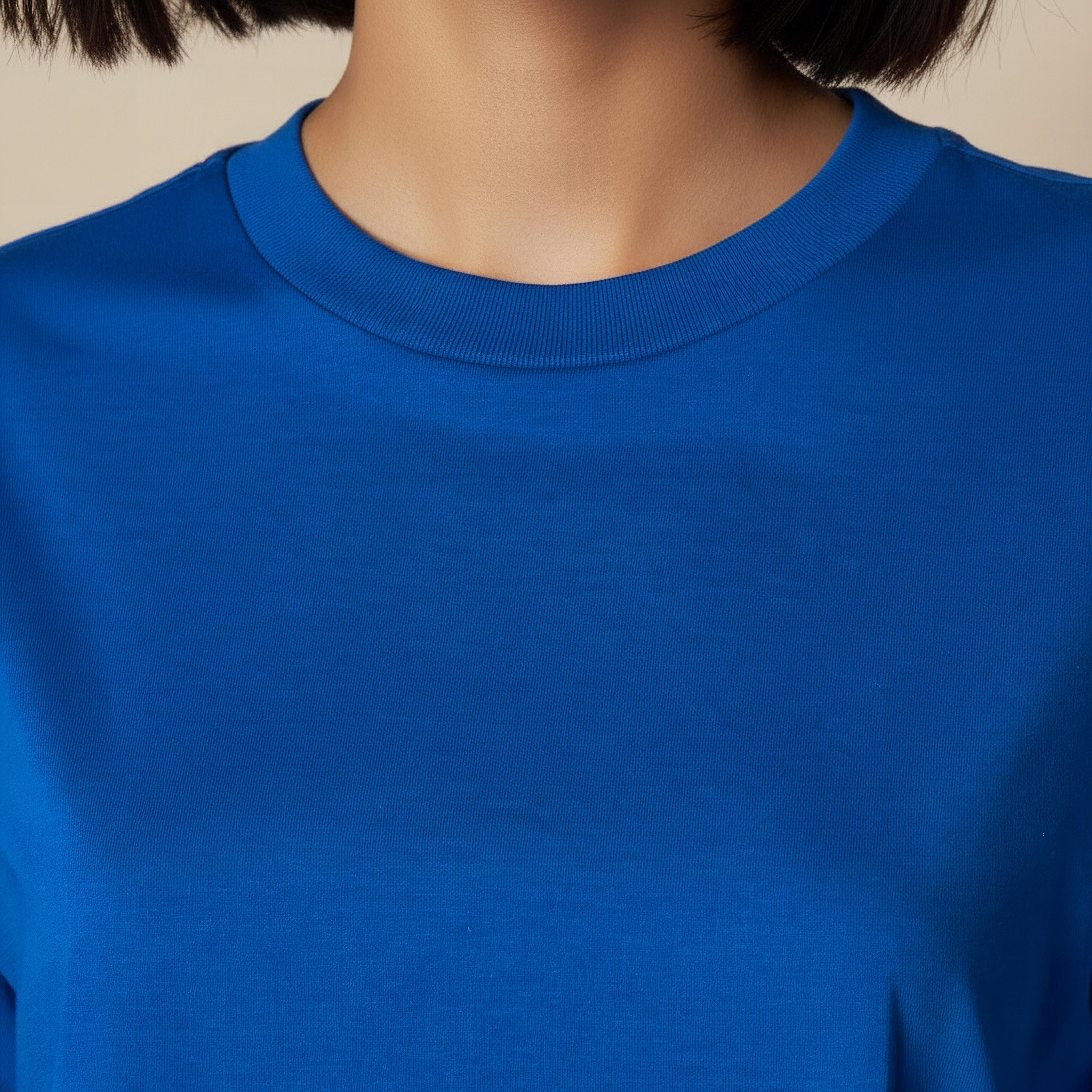 Regular Fit Cotton T-shirt with Side Slits-women-clothing-tshirts-image-3