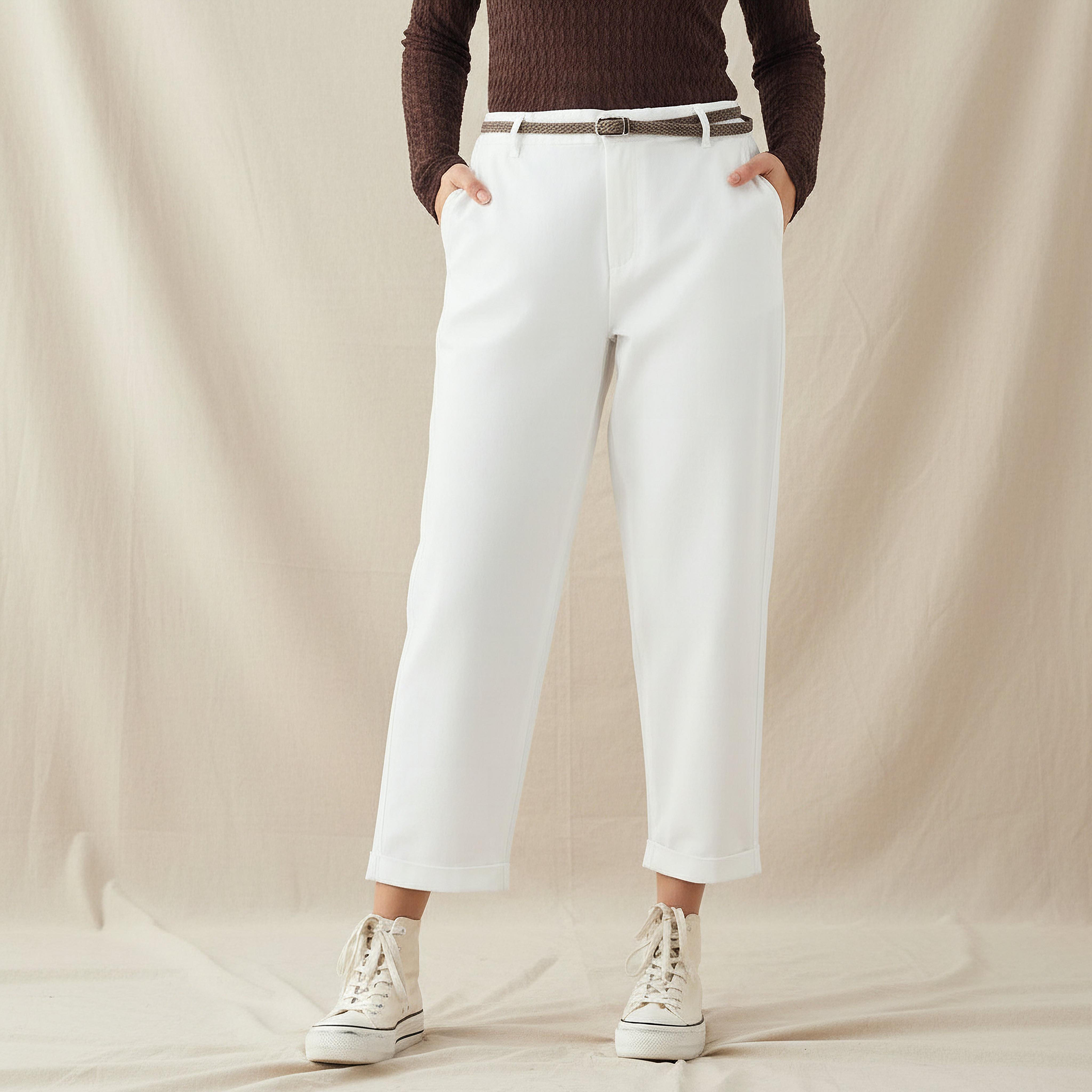 Relaxed Fit High Waist Chino Pants-women-clothing-bottoms-trousers-image-1