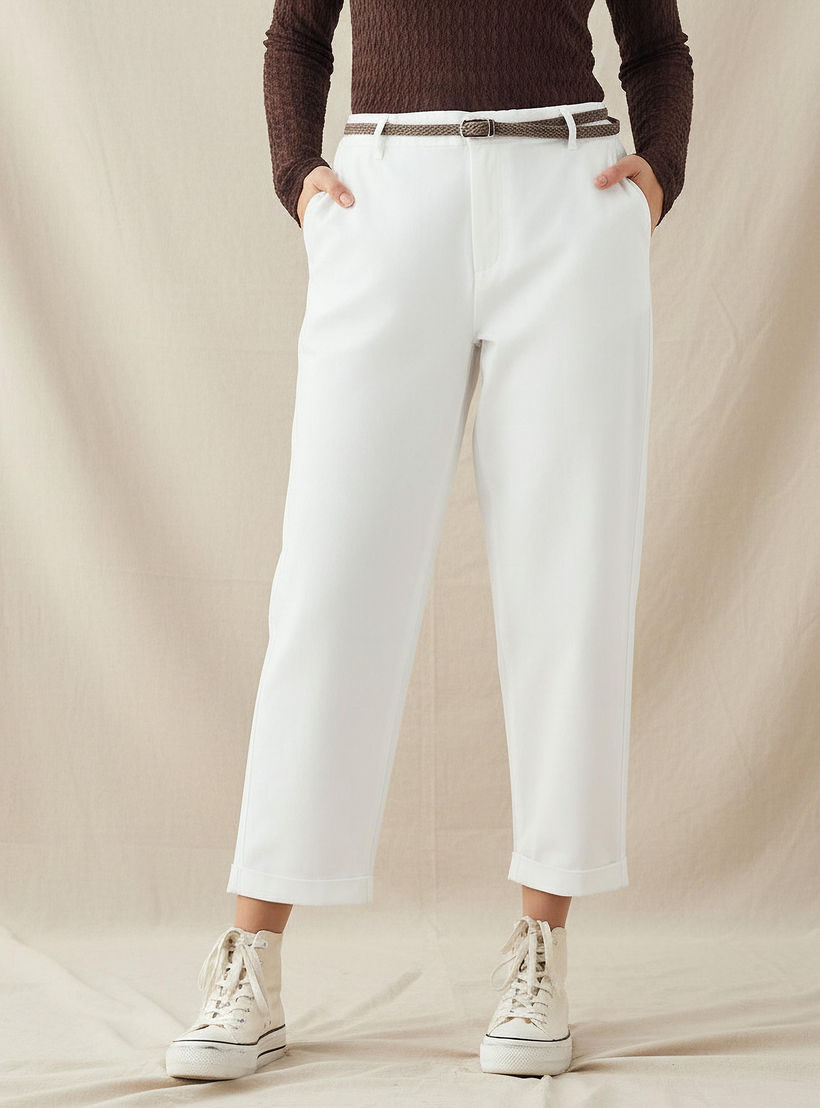 بنطلون شينو بخصر مرتفع وقصة مريحة-women-clothing-bottoms-trousers-image-1