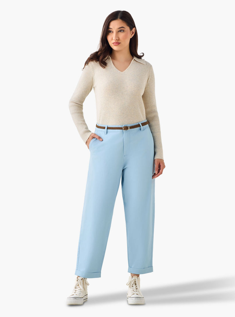 بنطلون شينو بخصر مرتفع وقصة مريحة-women-clothing-bottoms-trousers-image-6