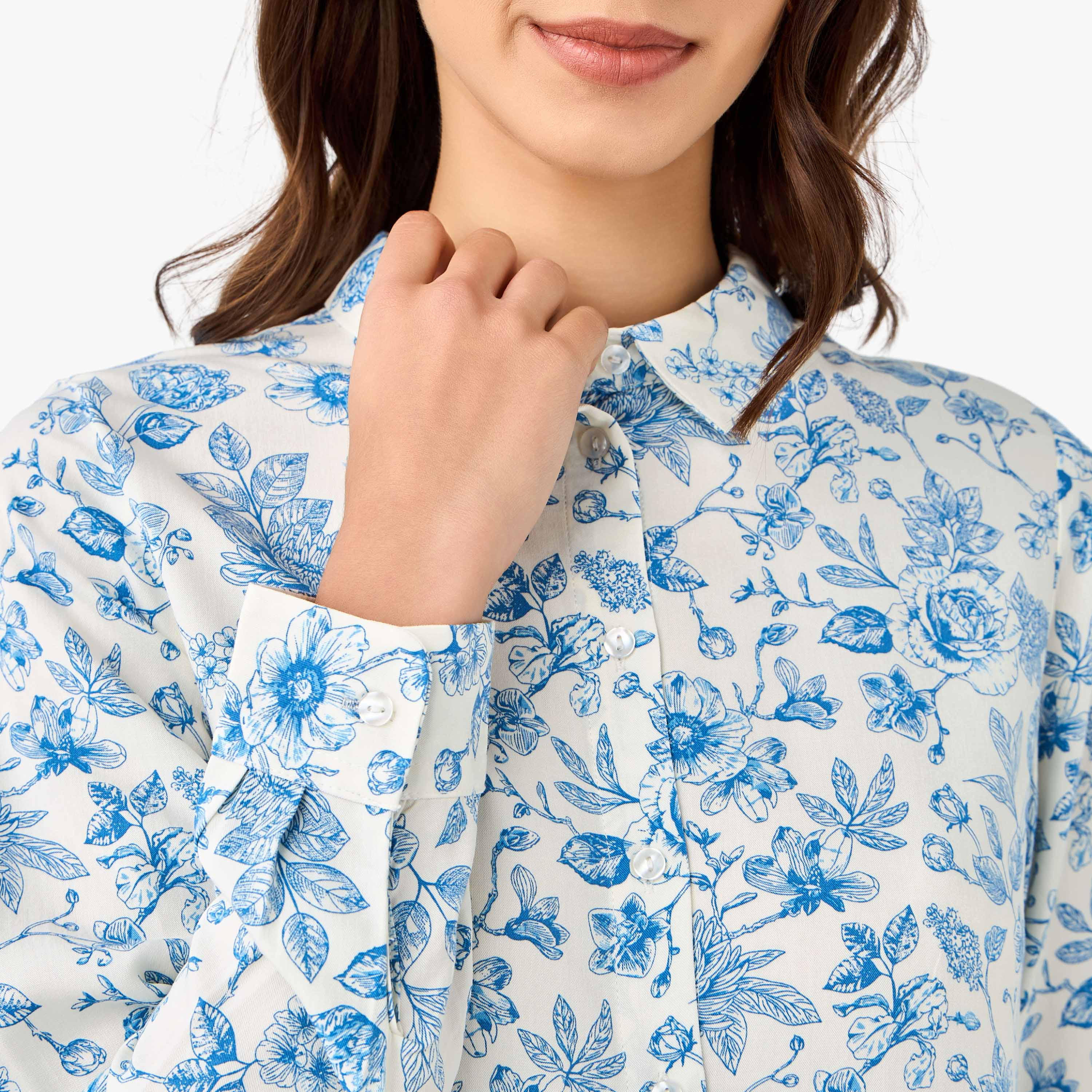 قميص فيسكوز بطبعة زهور-women-clothing-shirtsandblouses-shirts-image-5
