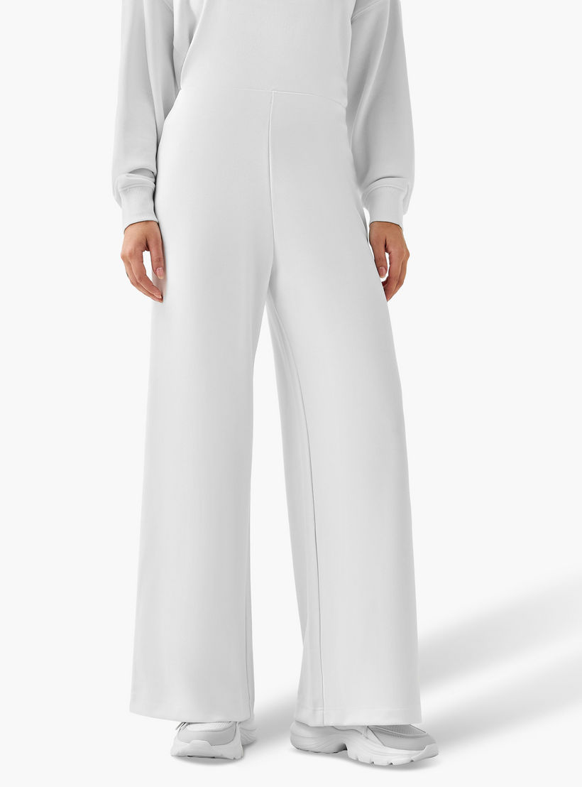 بنطلون واسع الساقين من مزيج المودال بخصر مرن-women-clothing-coordsets-image-2