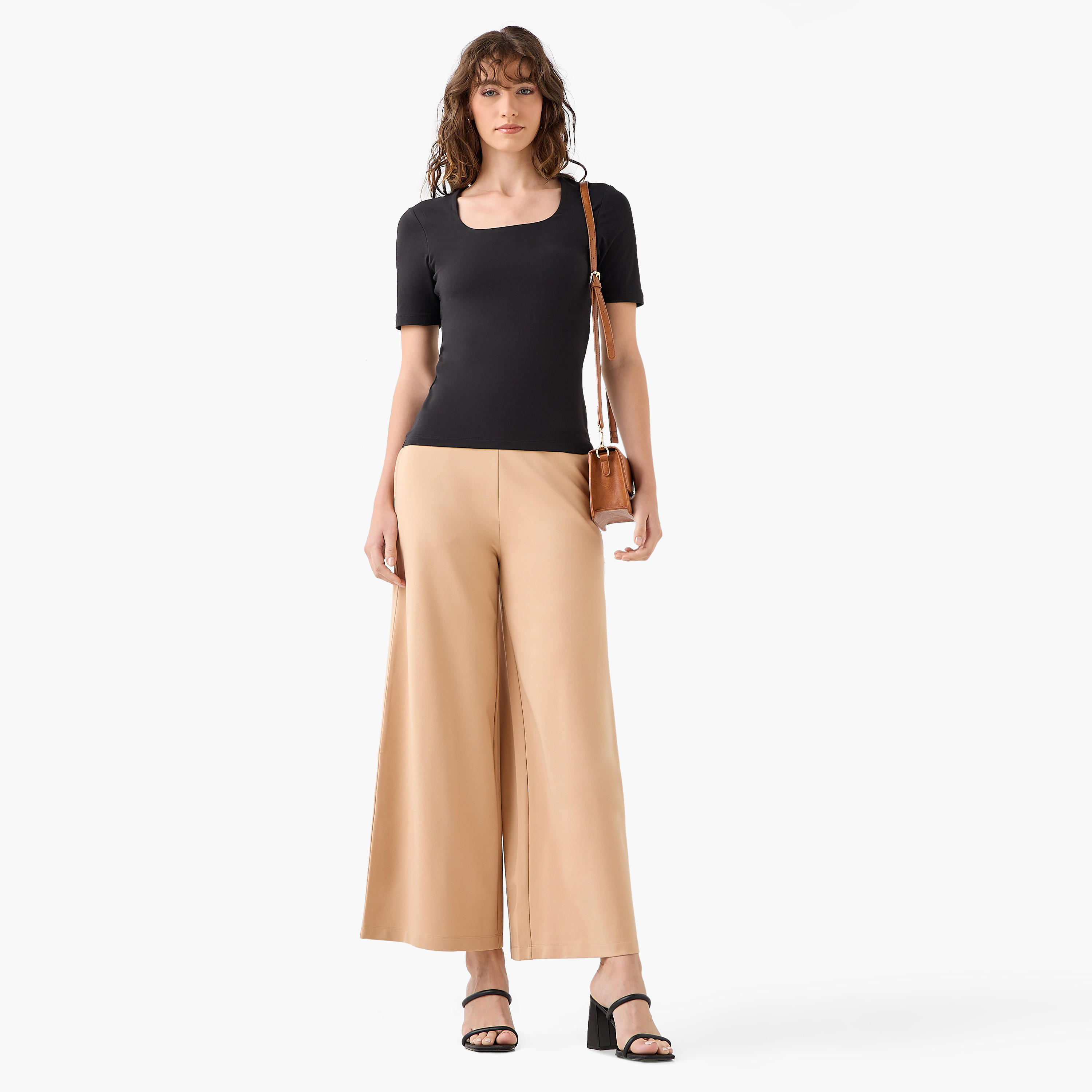 تيشيرت مايكروفايبر برقبة مربعة-women-clothing-tshirts-image-3