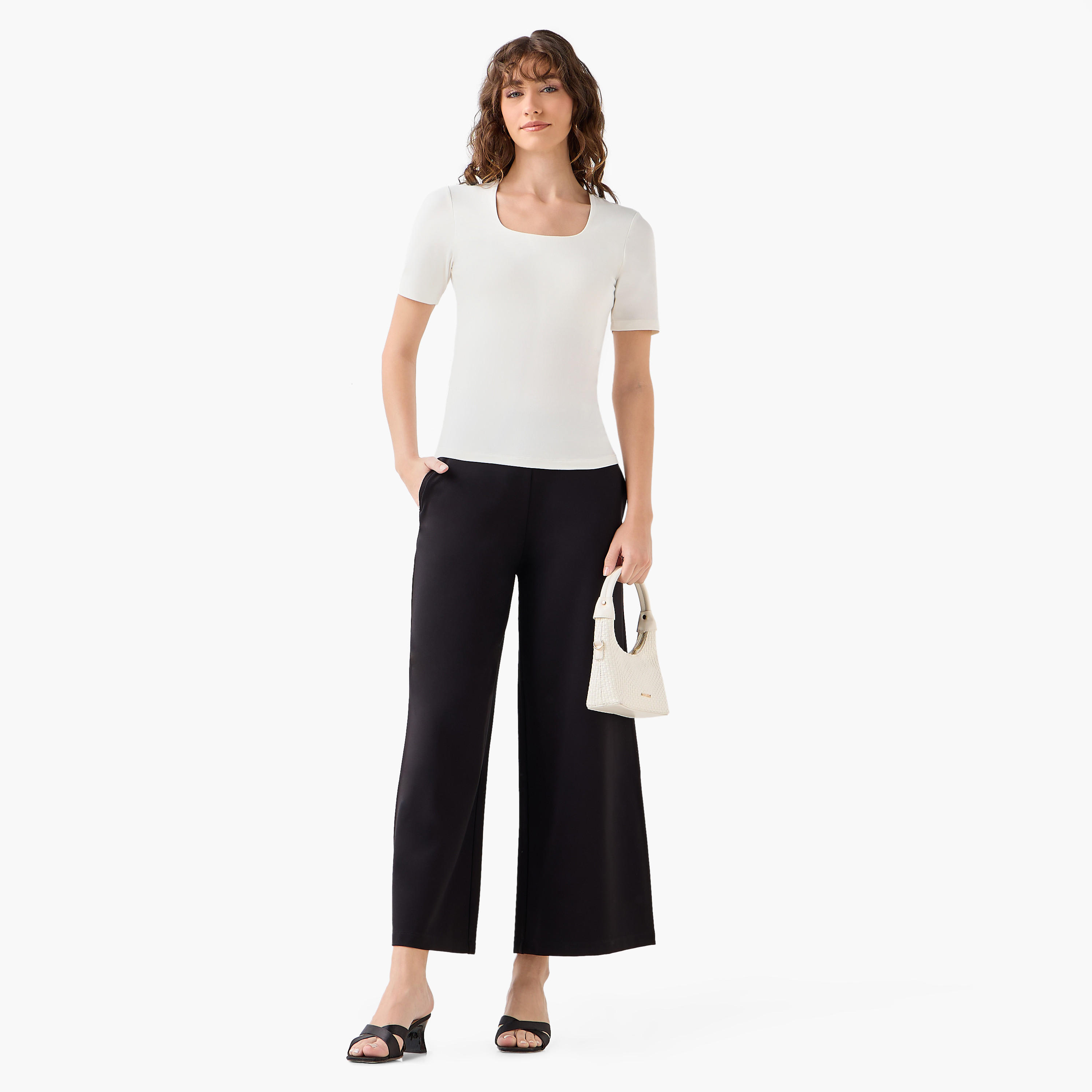 Microfibre T-shirt with Square Neck-women-clothing-tshirts-image-4