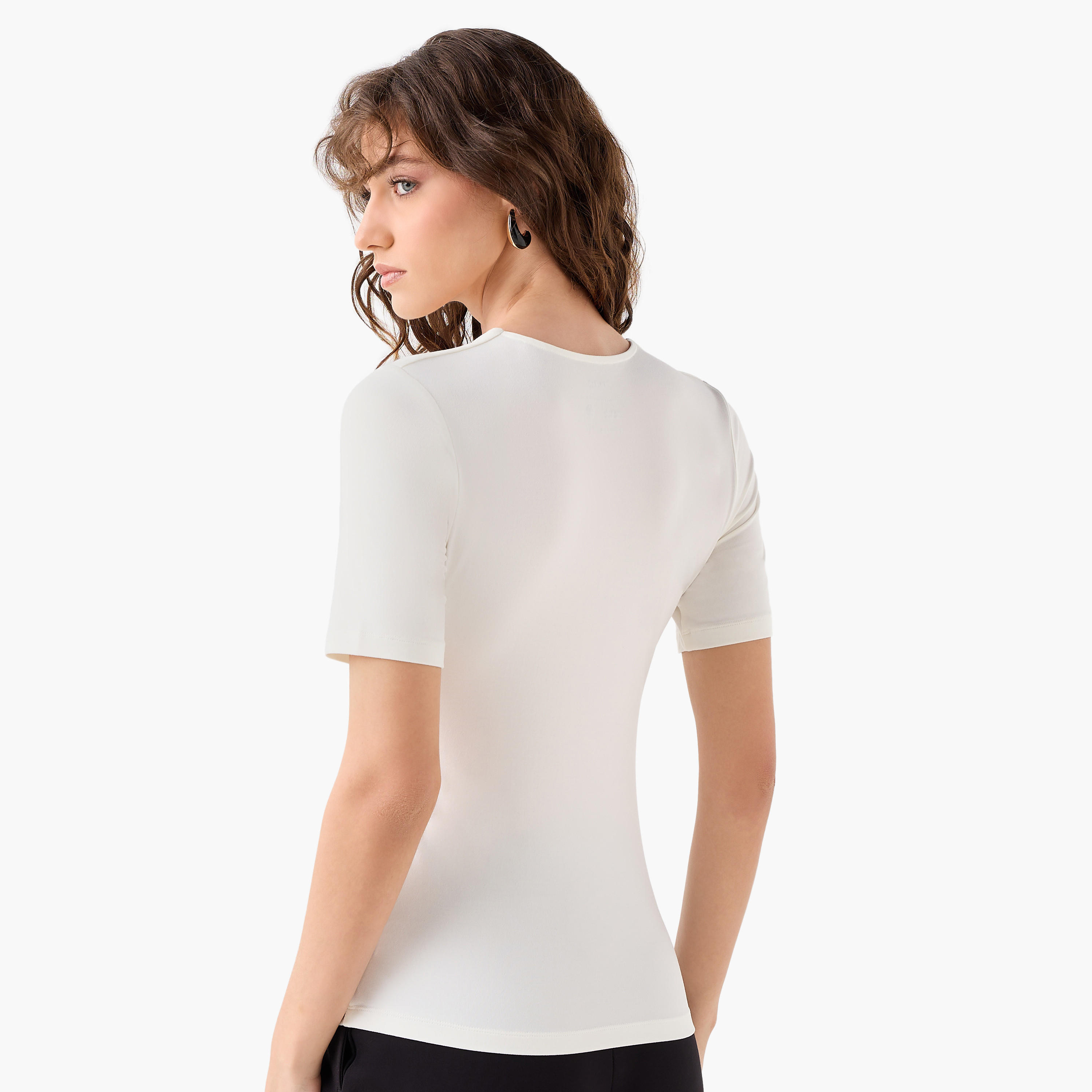 تيشيرت مايكروفايبر برقبة مربعة-women-clothing-tshirts-image-6