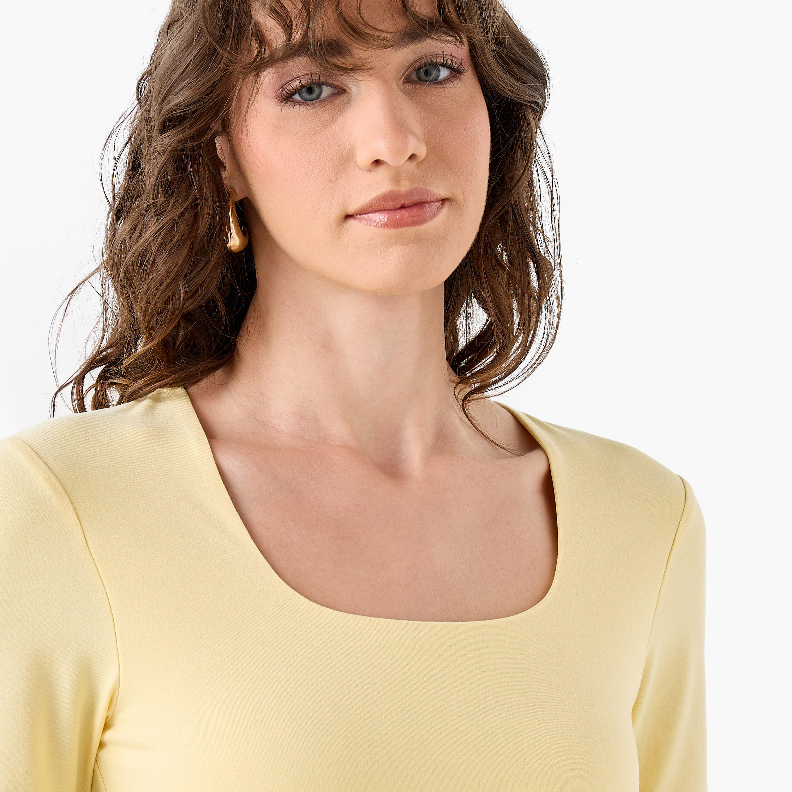 Microfibre T-shirt with Square Neck-women-clothing-tshirts-image-6