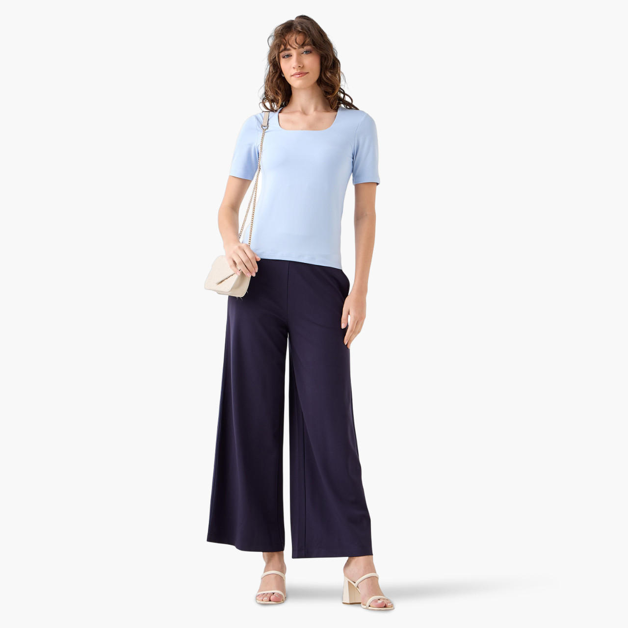 Microfibre T-shirt with Square Neck-women-clothing-tshirts-image-3
