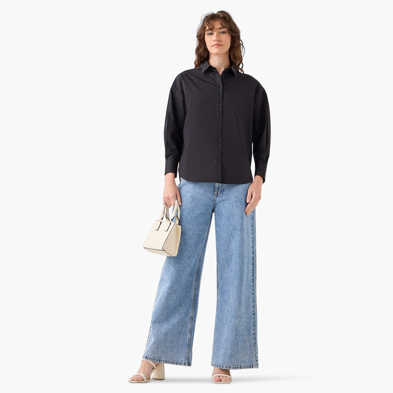 قميص قطن بوبلين بياقة عاديّة-women-clothing-shirtsandblouses-shirts-image-3