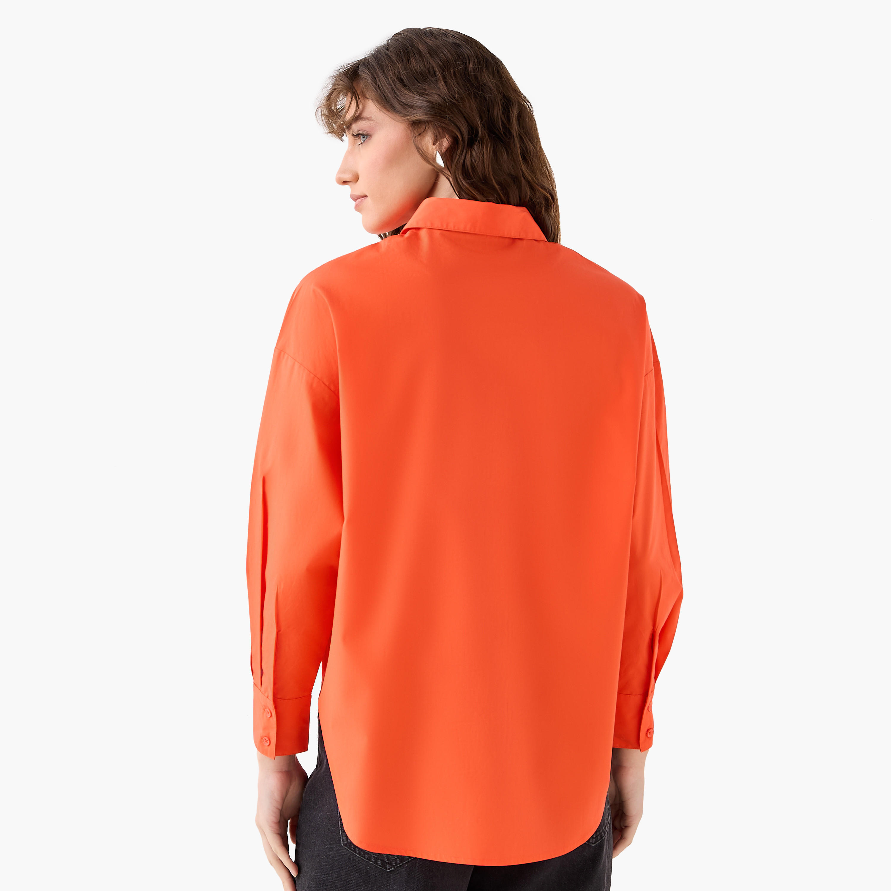 Poplin Cotton Shirt with Collar-women-clothing-shirtsandblouses-shirts-image-4
