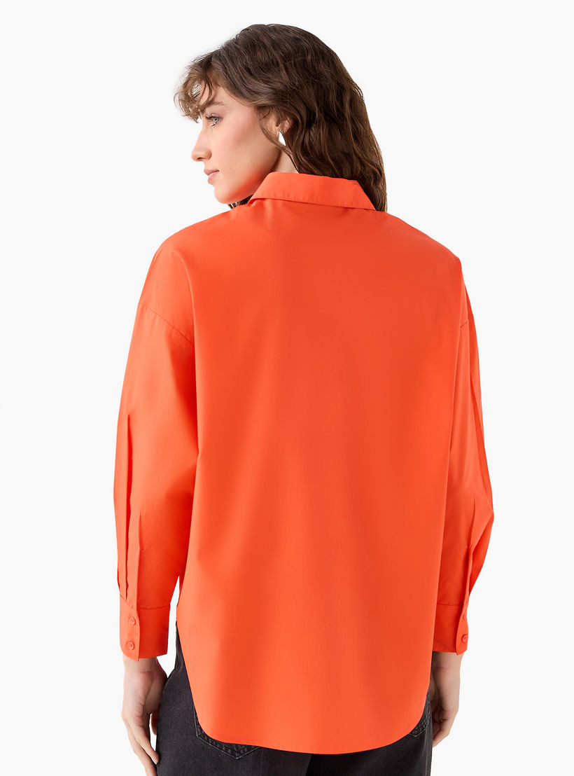 Poplin Cotton Shirt with Collar-women-clothing-shirtsandblouses-shirts-image-4