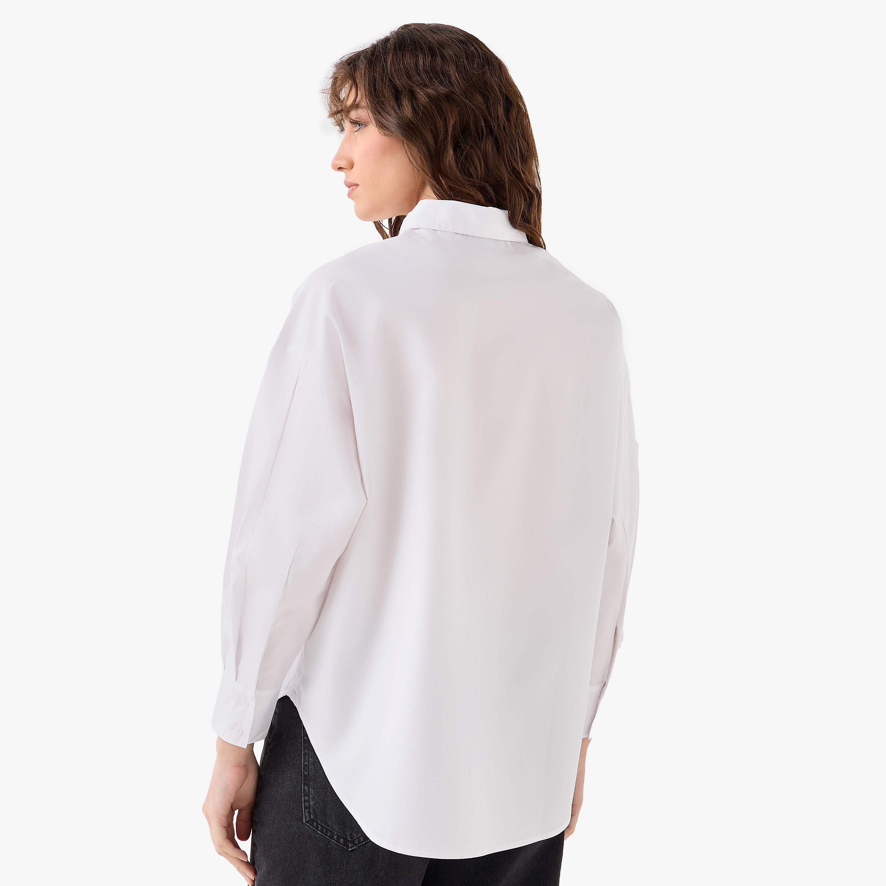 قميص قطن بوبلين بياقة عاديّة-women-clothing-shirtsandblouses-shirts-image-6