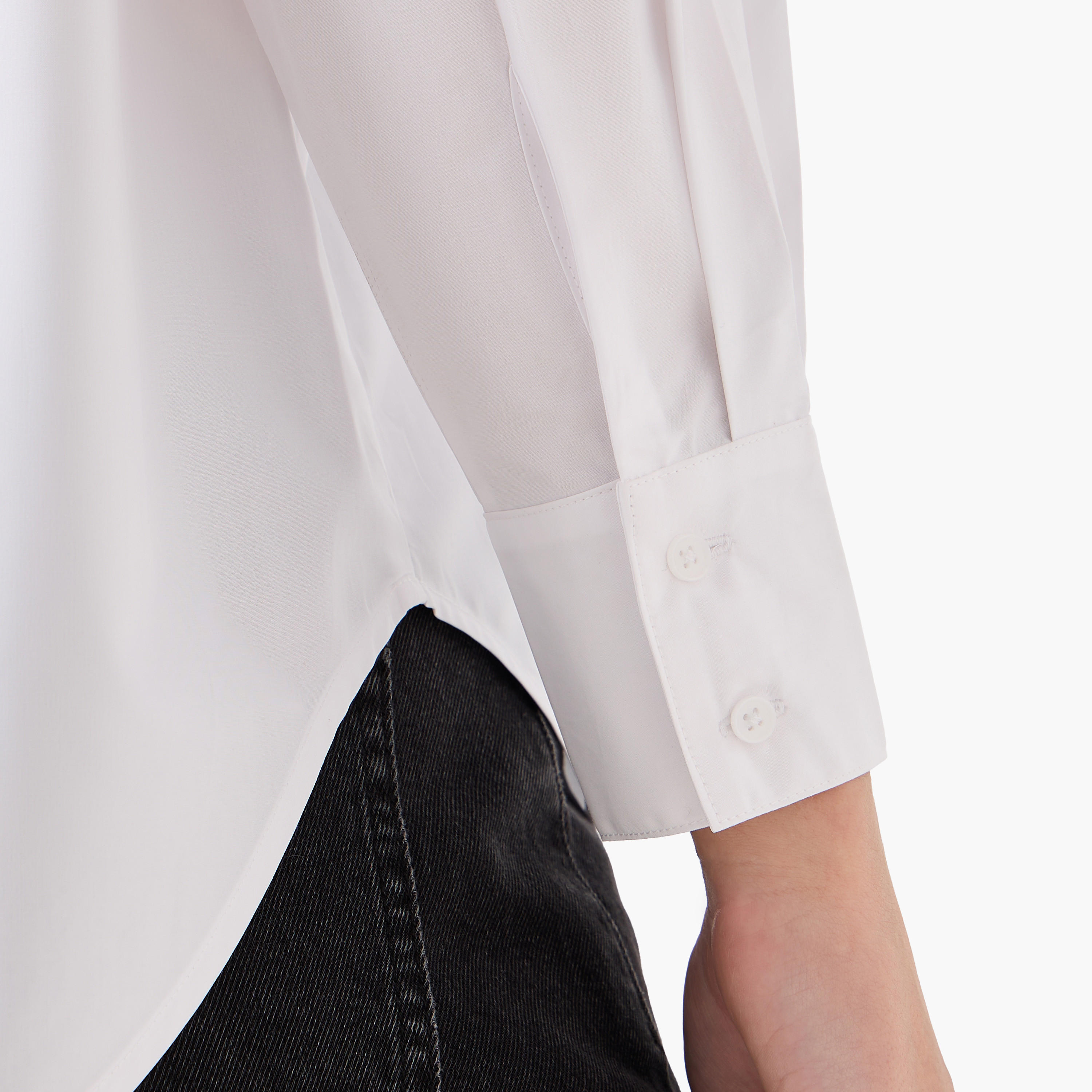 قميص قطن بوبلين بياقة عاديّة-women-clothing-shirtsandblouses-shirts-image-9